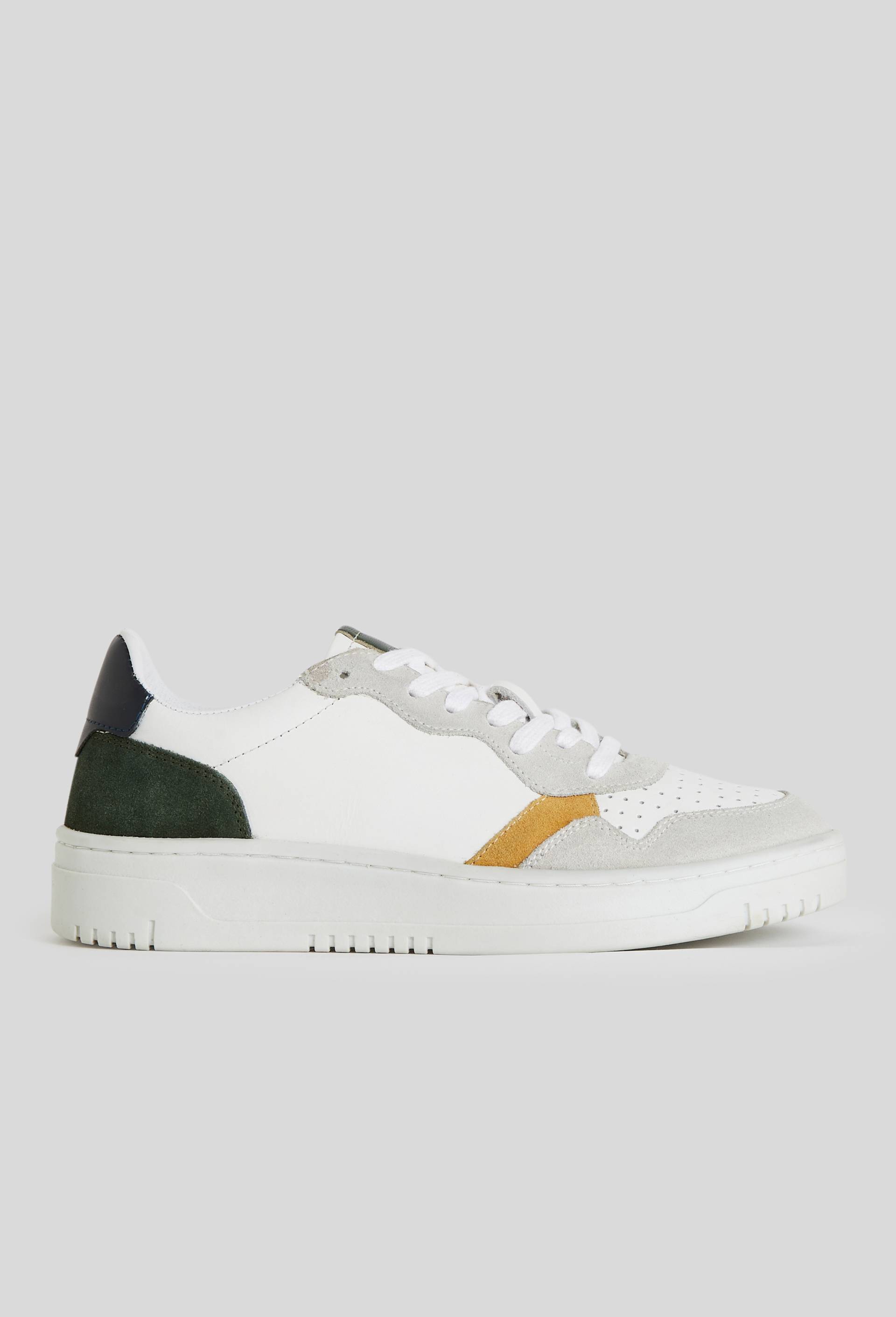 Baskets en cuir, Blanc, large image number 0.0