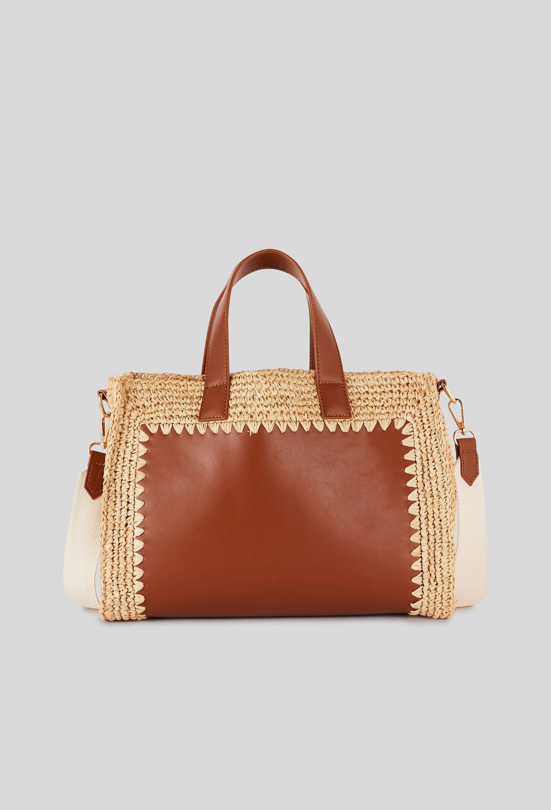 Cabas en raphia, Beige, large image number 1