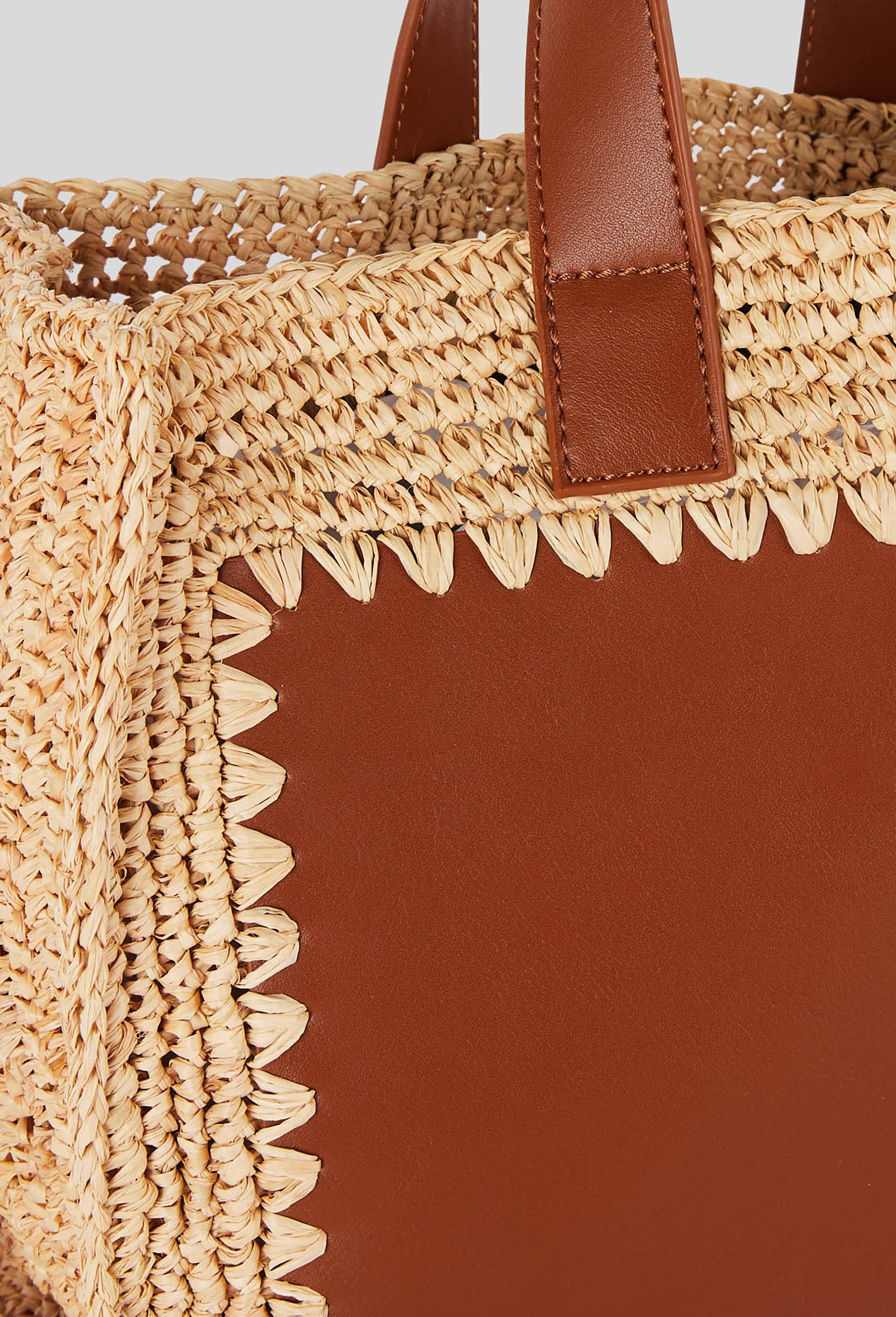 Cabas en raphia, Beige, large image number 2.0