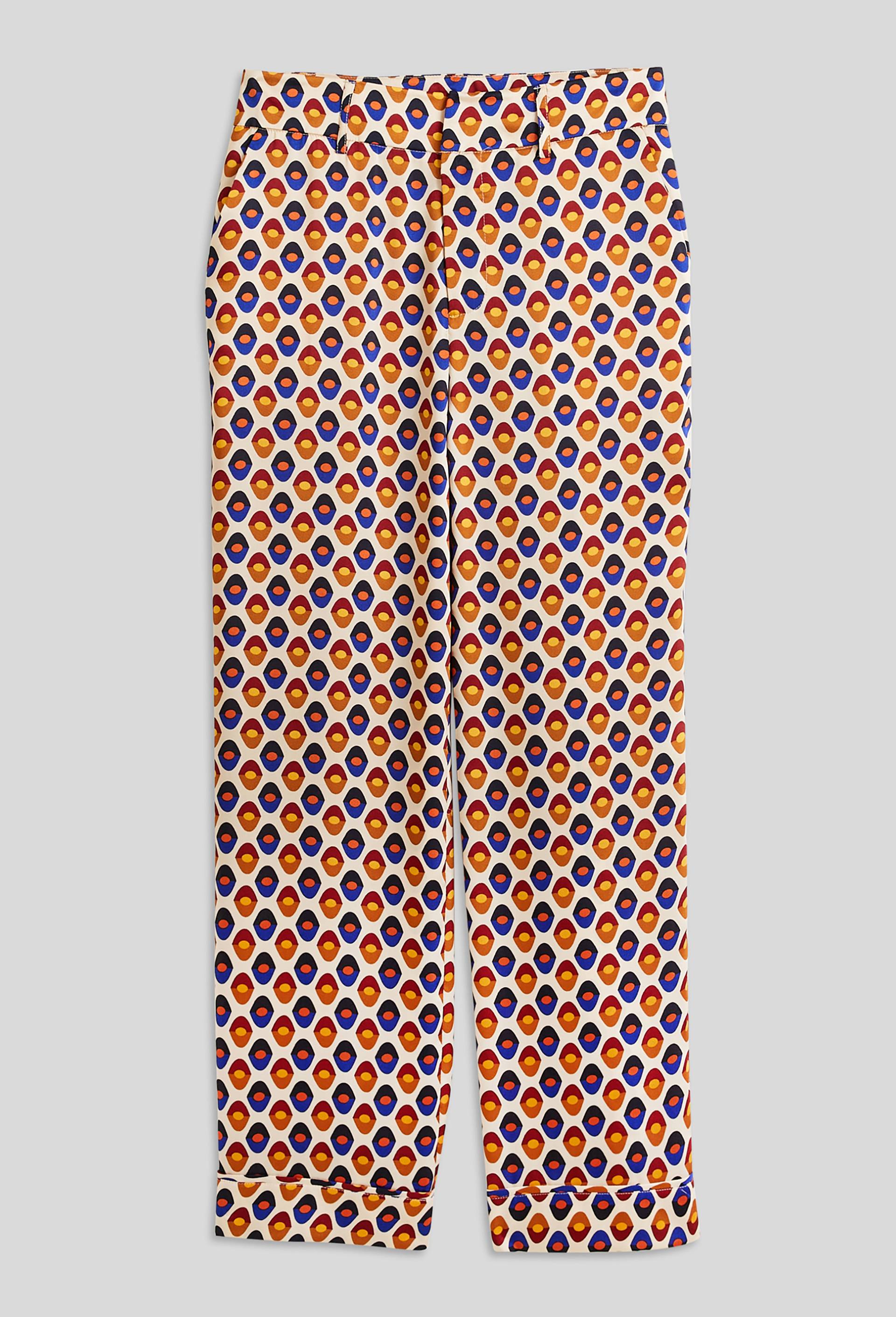 Pantalon large imprimé, Oeko-Tex, Beige clair, large image number 2.0