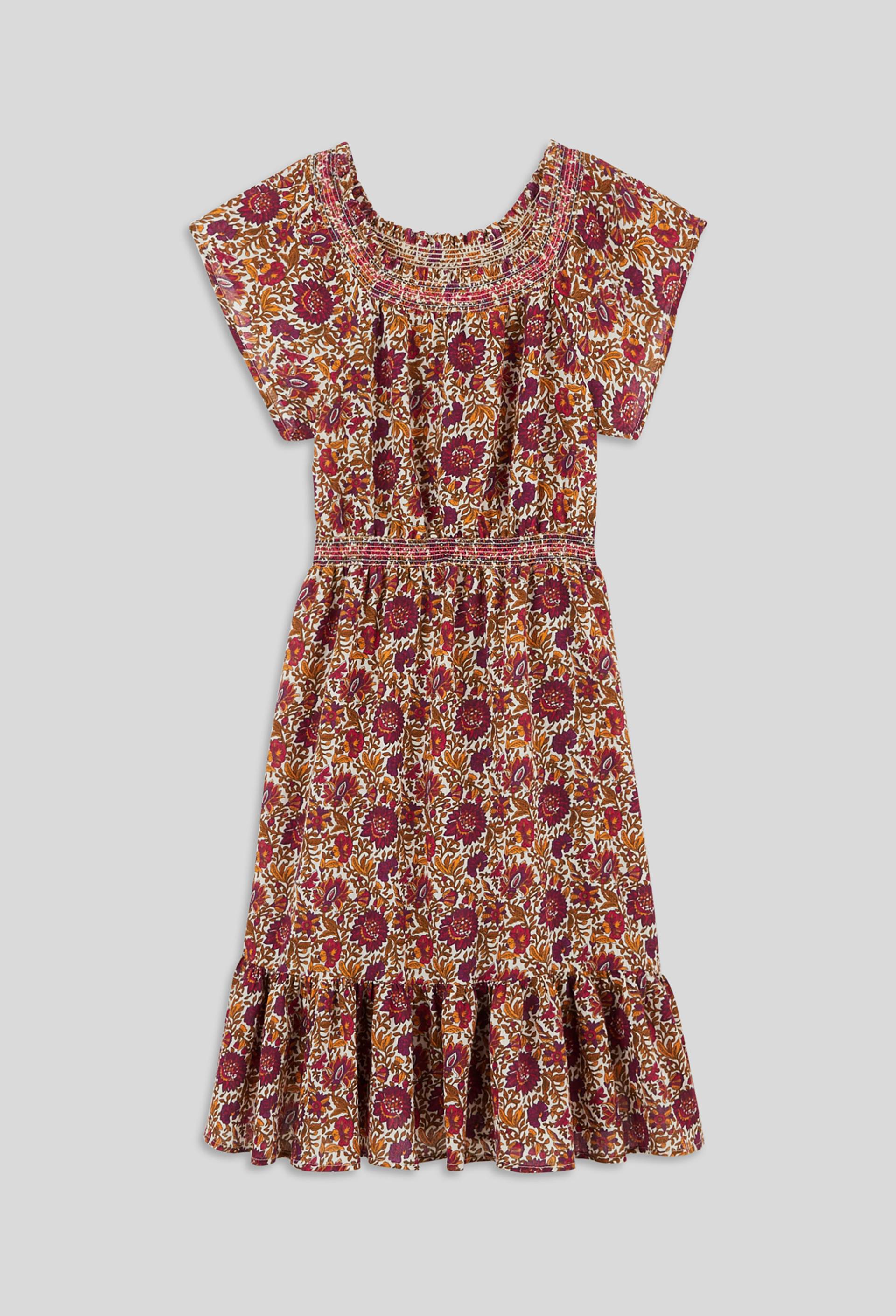 Robe imprimée en coton, coton BIO, Orange clair, large image number 2