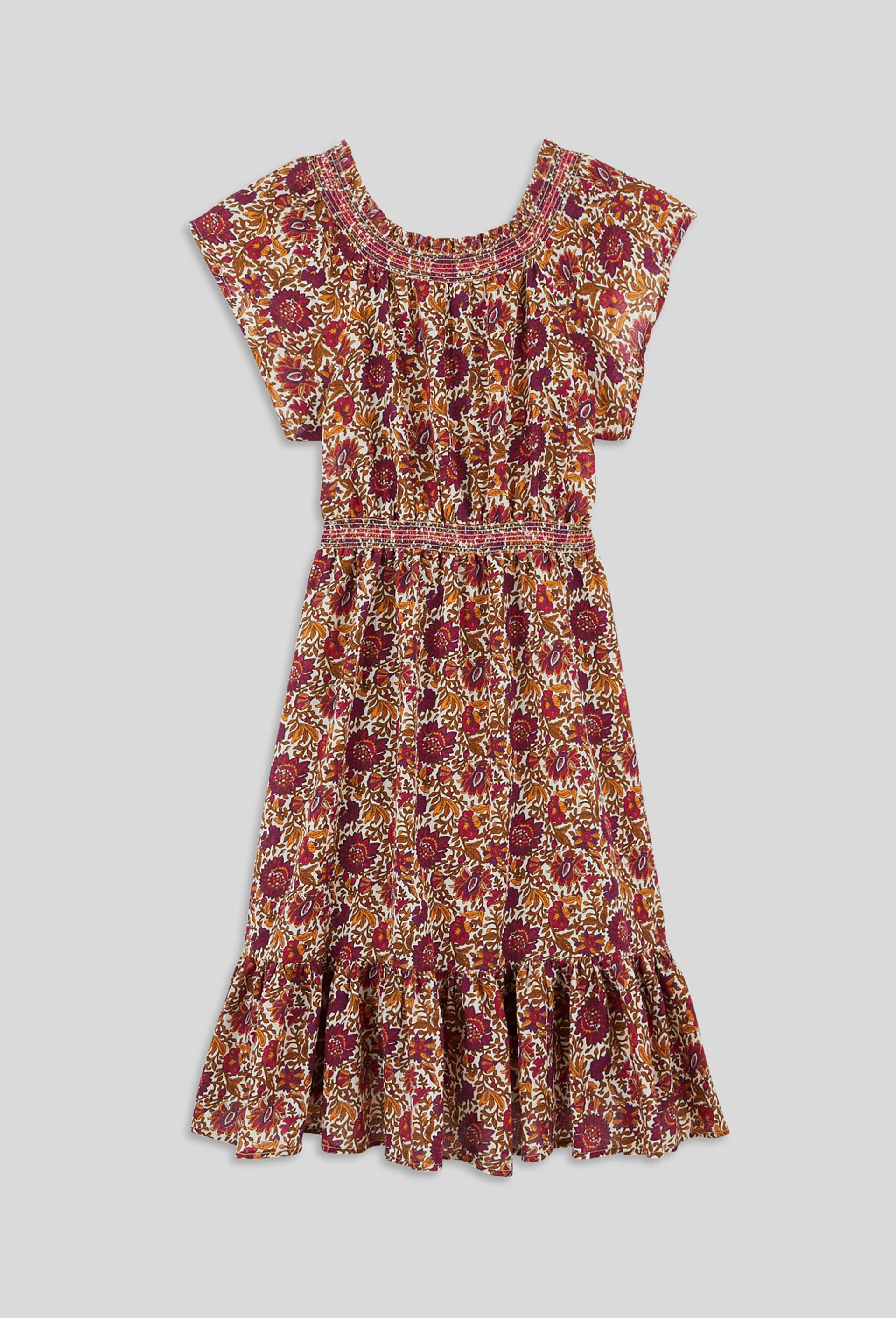 Robe imprimée en coton, coton BIO, Orange clair, large image number 3
