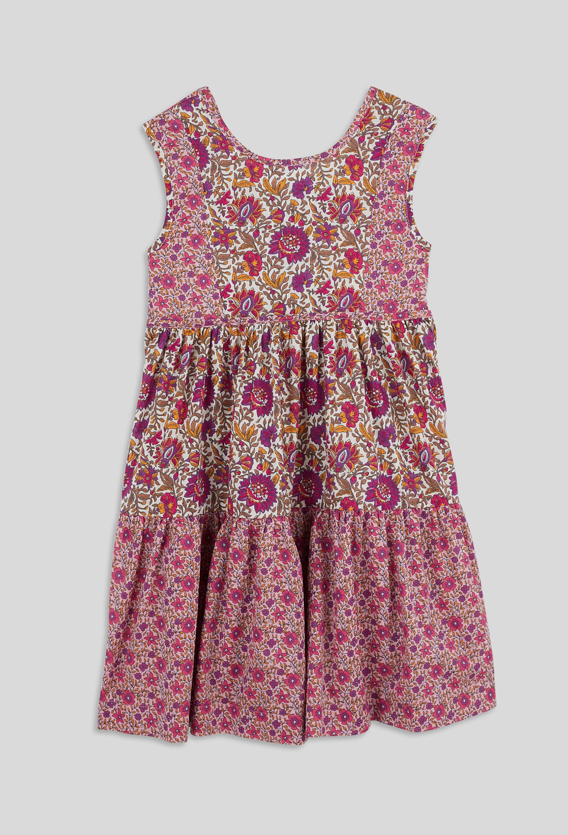 Robe en coton imprimé, Oeko-Tex, Orange clair, large image number 0