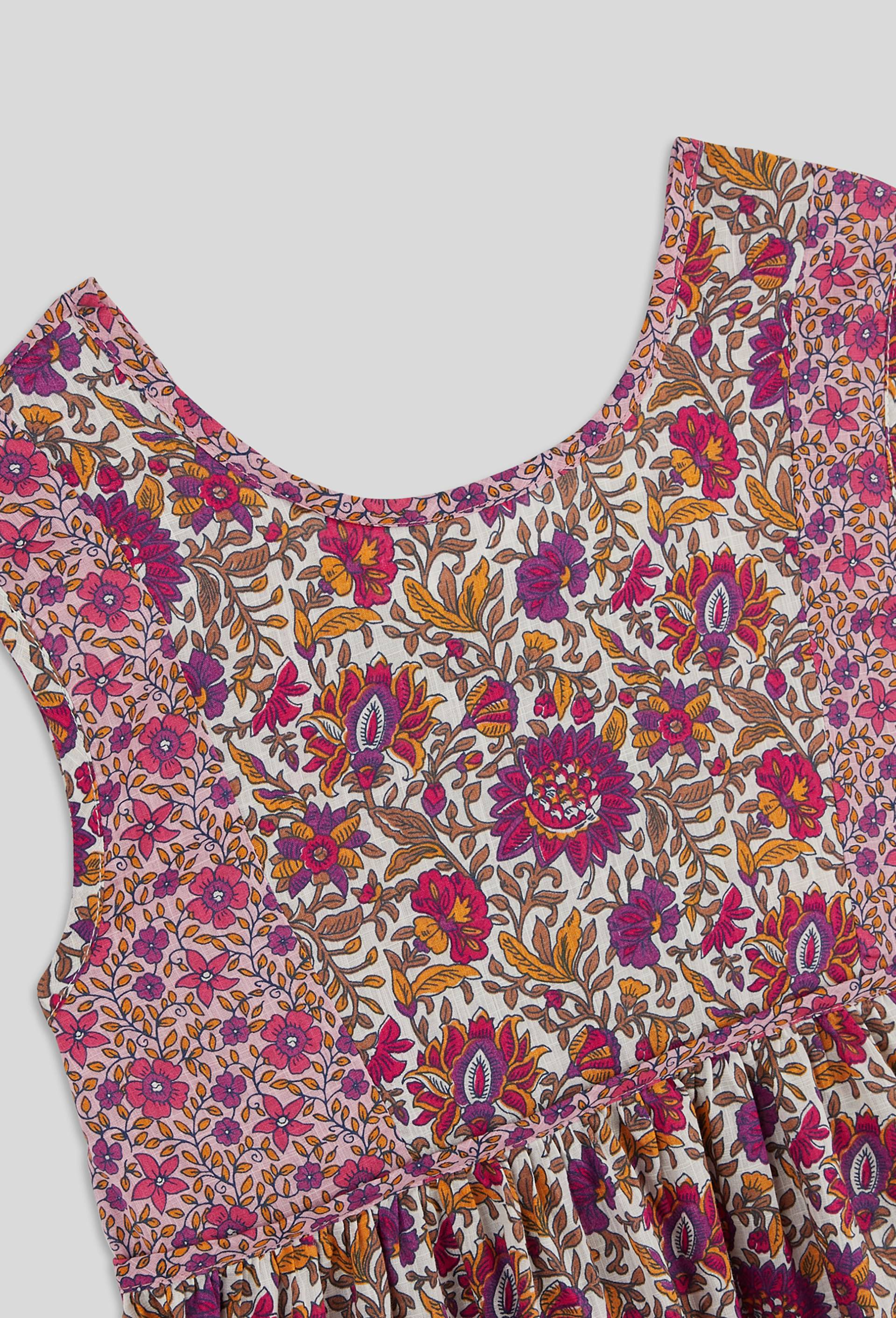 Robe en coton imprimé, Oeko-Tex, Orange clair, large image number 2