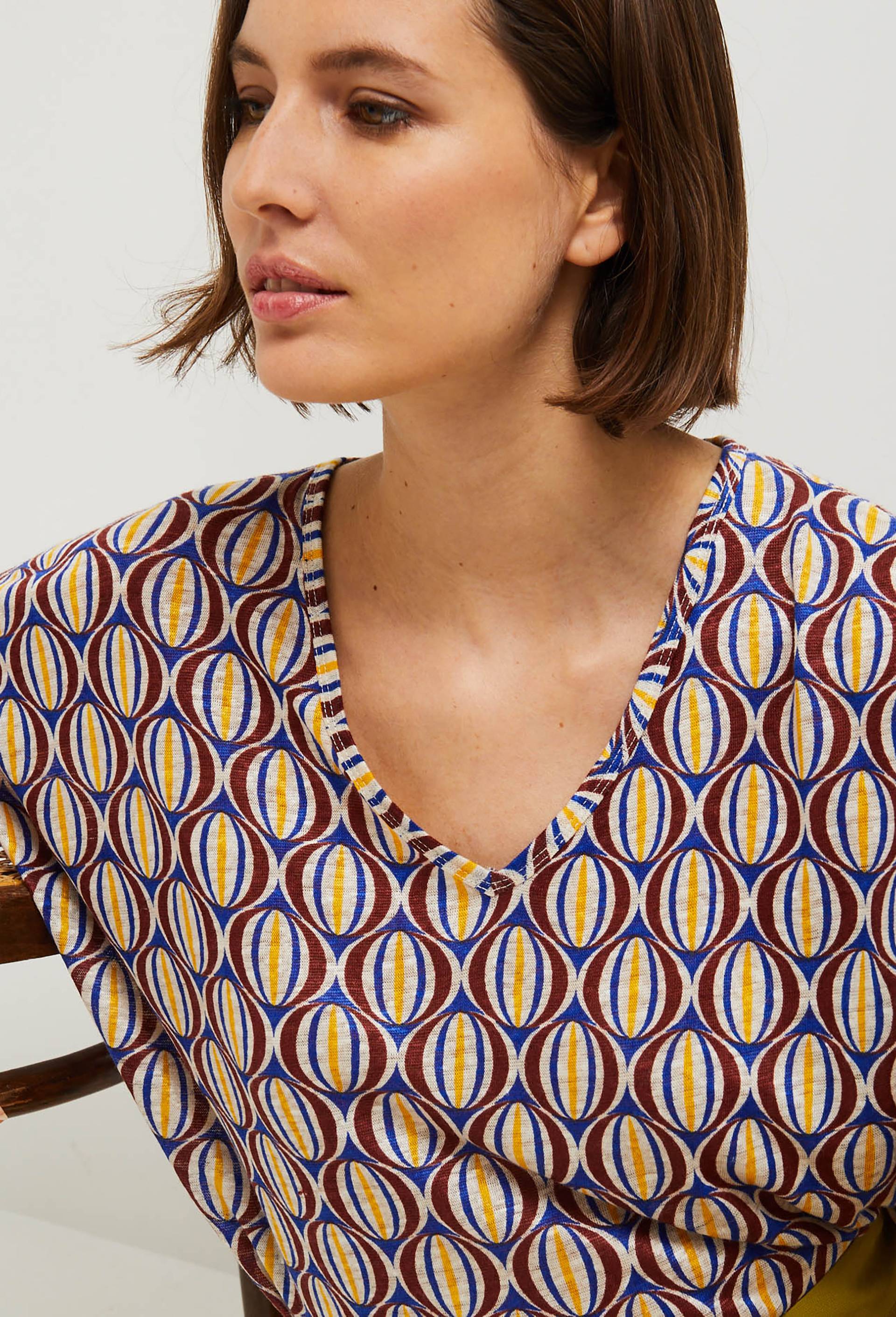 T.shirt imprimé en lin European Flax, Oeko-Tex, Beige clair, large image number 0
