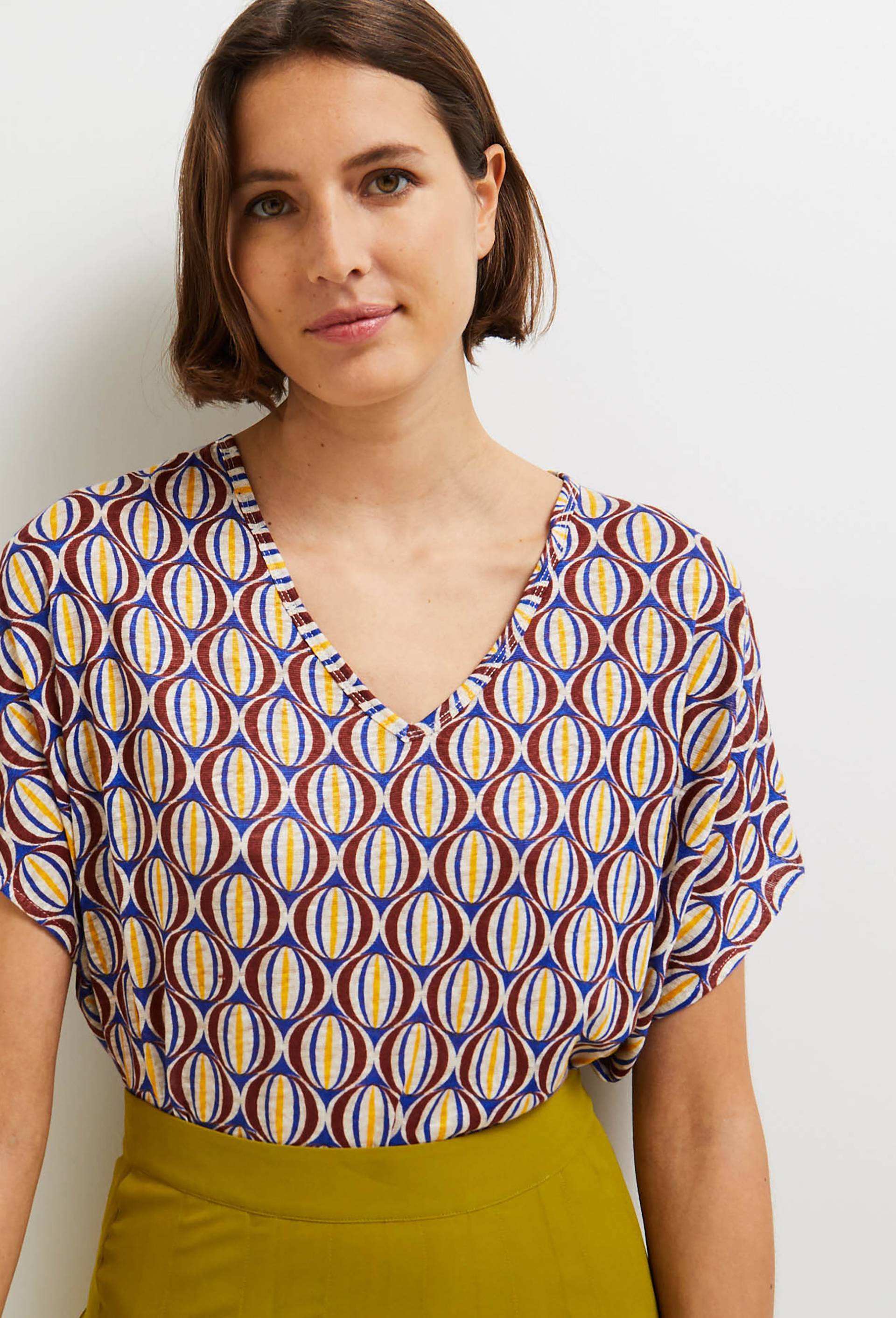 T.shirt imprimé en lin European Flax, Oeko-Tex, Beige clair, large image number 1.0