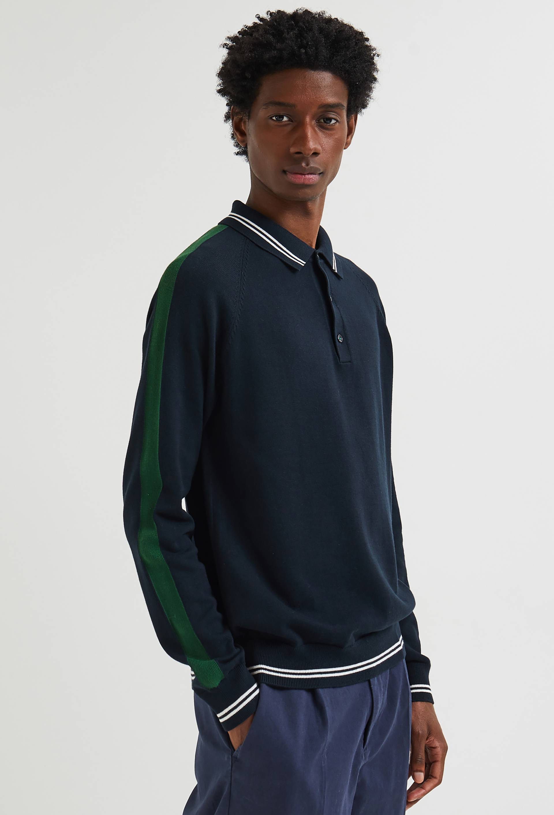 Pull de golf en maille, Bleu foncé, large image number 3.0
