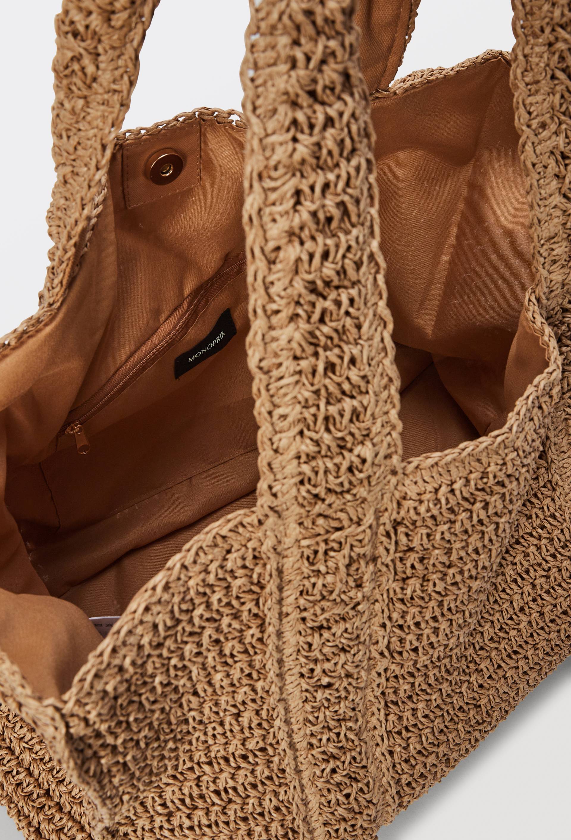 Panier en paille papier, Beige clair, large image number 3