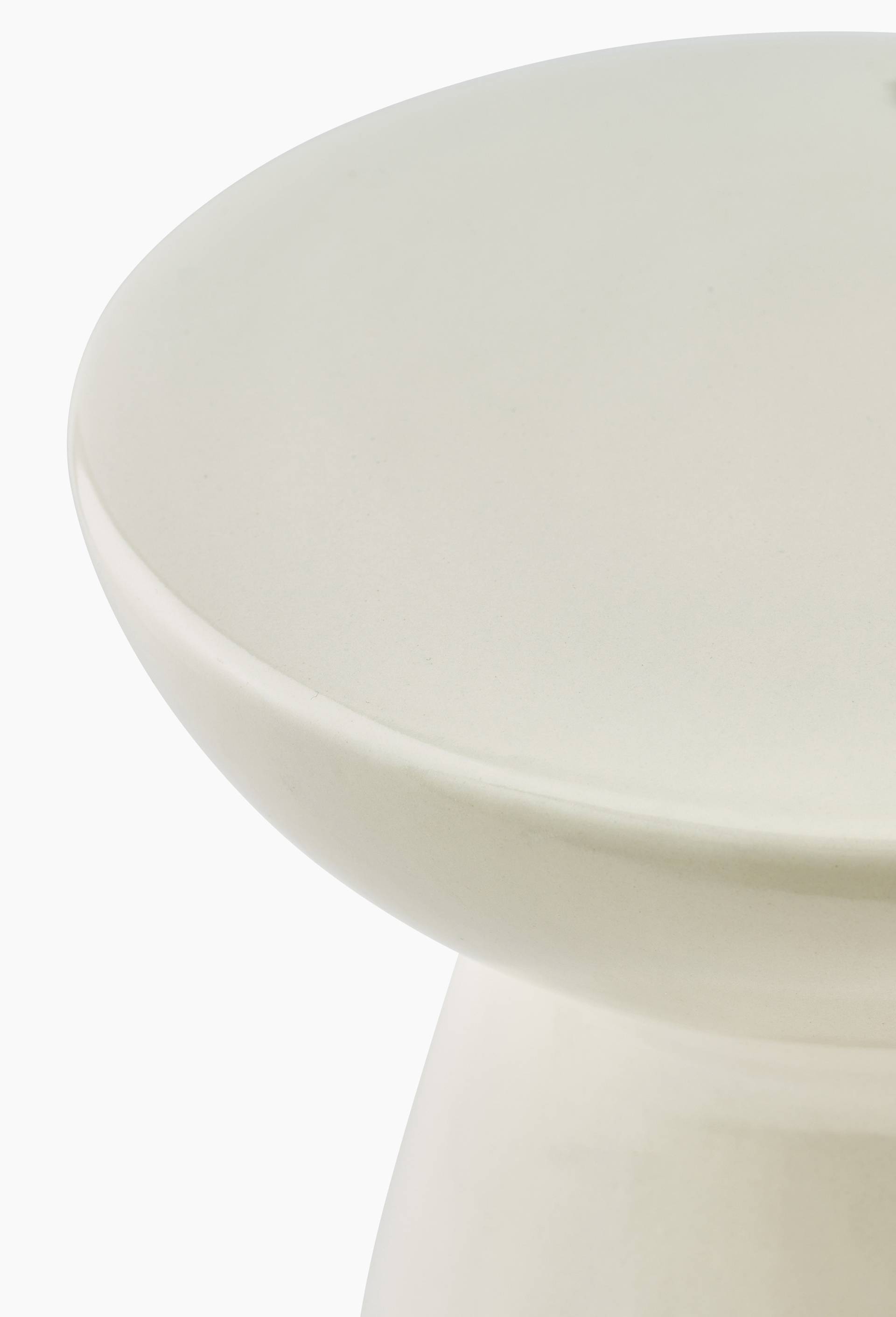 Tabouret totem, 35.5xH42.5cm, en c&eacute;ramique, Blanc, large image number 1