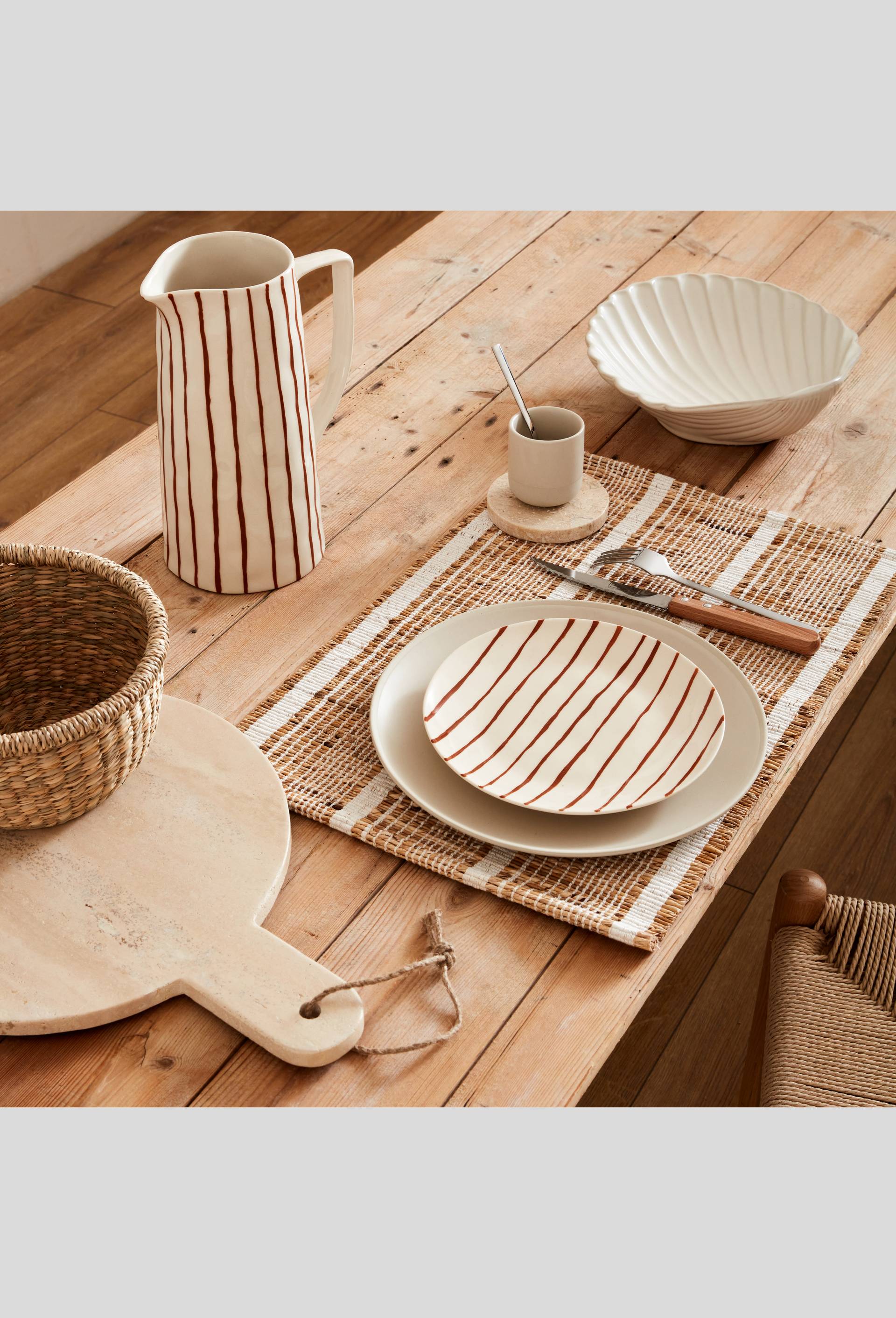 Set de table, 33x48cm, bananier, Ecru, large image number 2