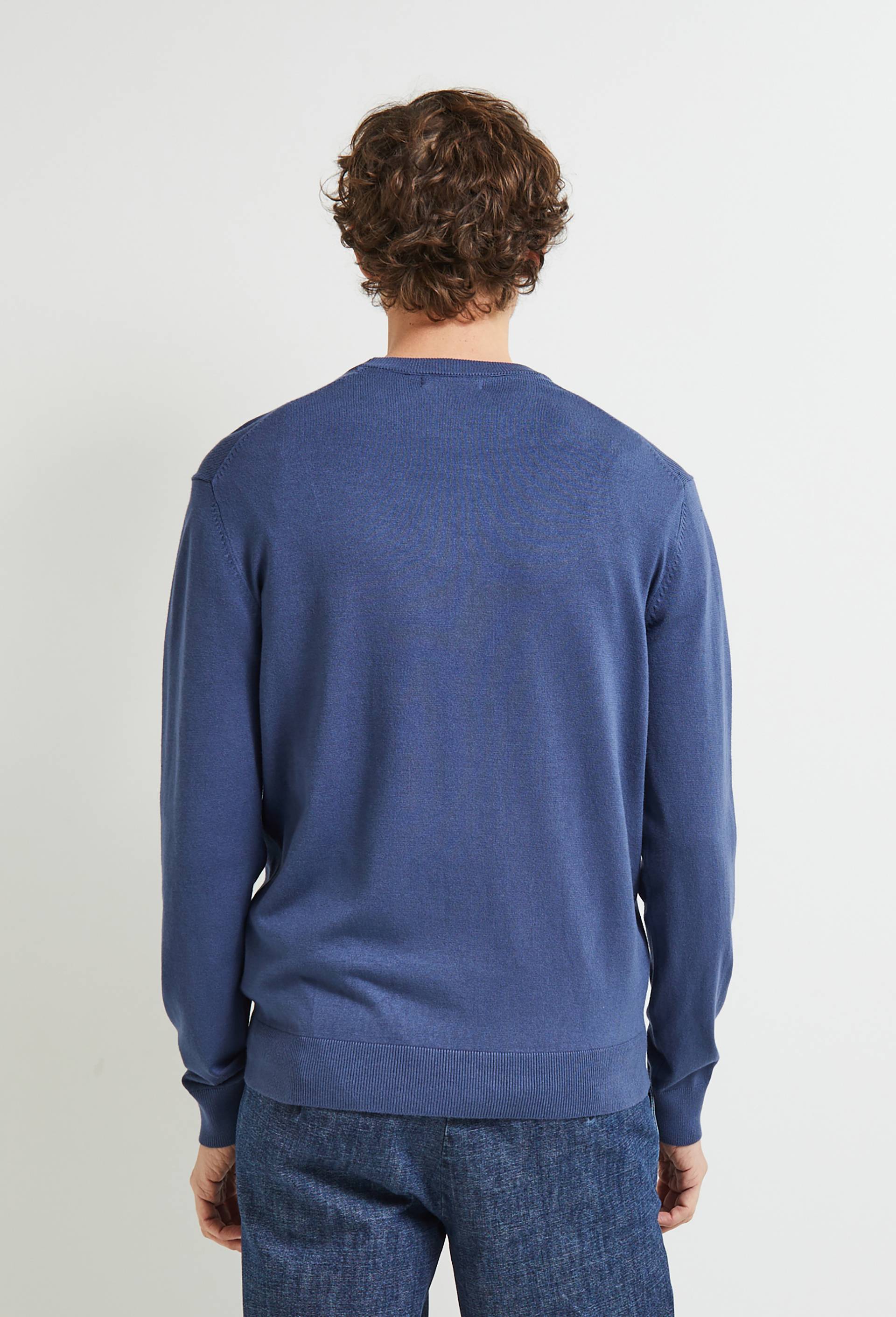 Pull col rond, Bleu foncé, large image number 1
