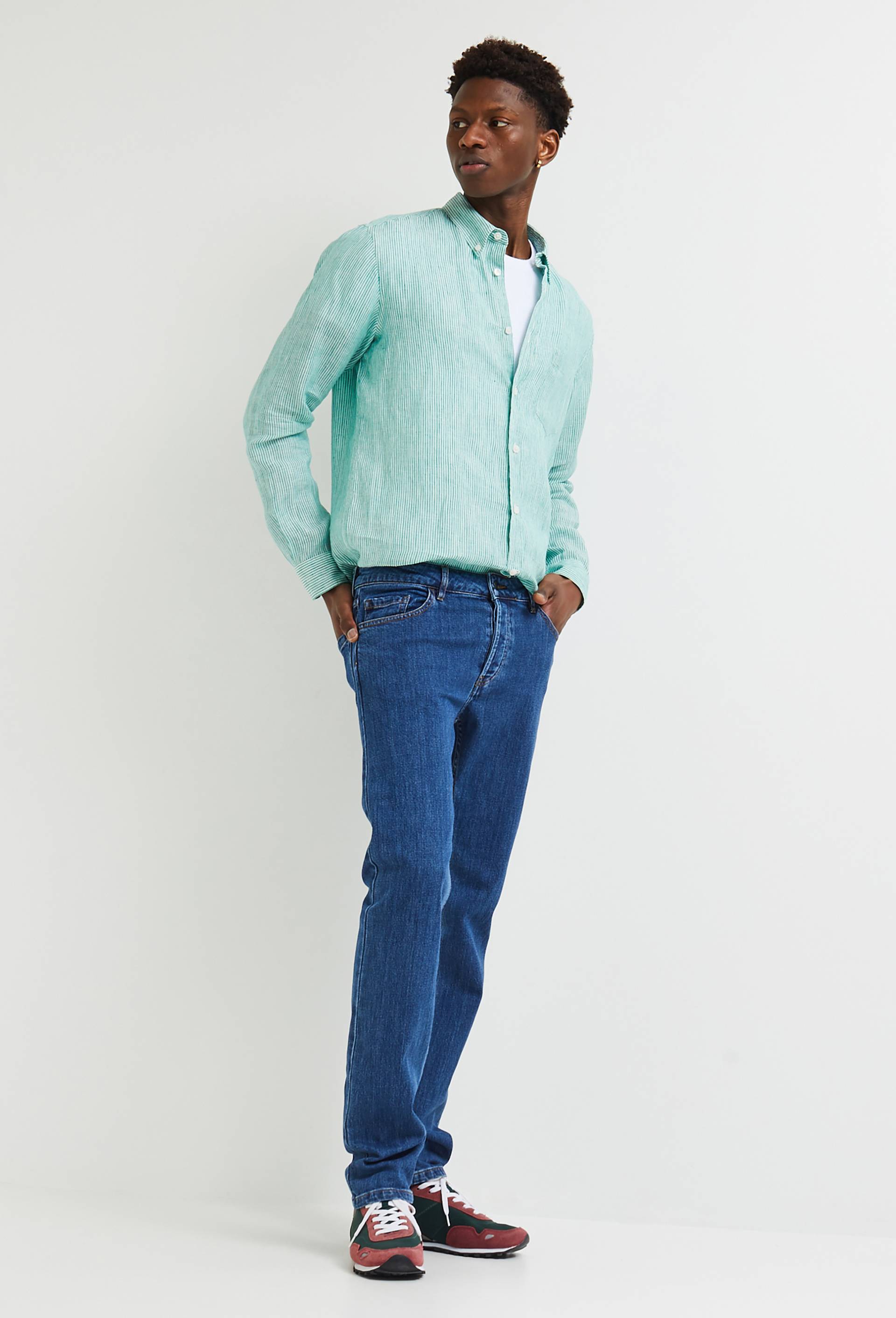 Jean droit contenant du coton BIO, Bleu, large image number 0.0
