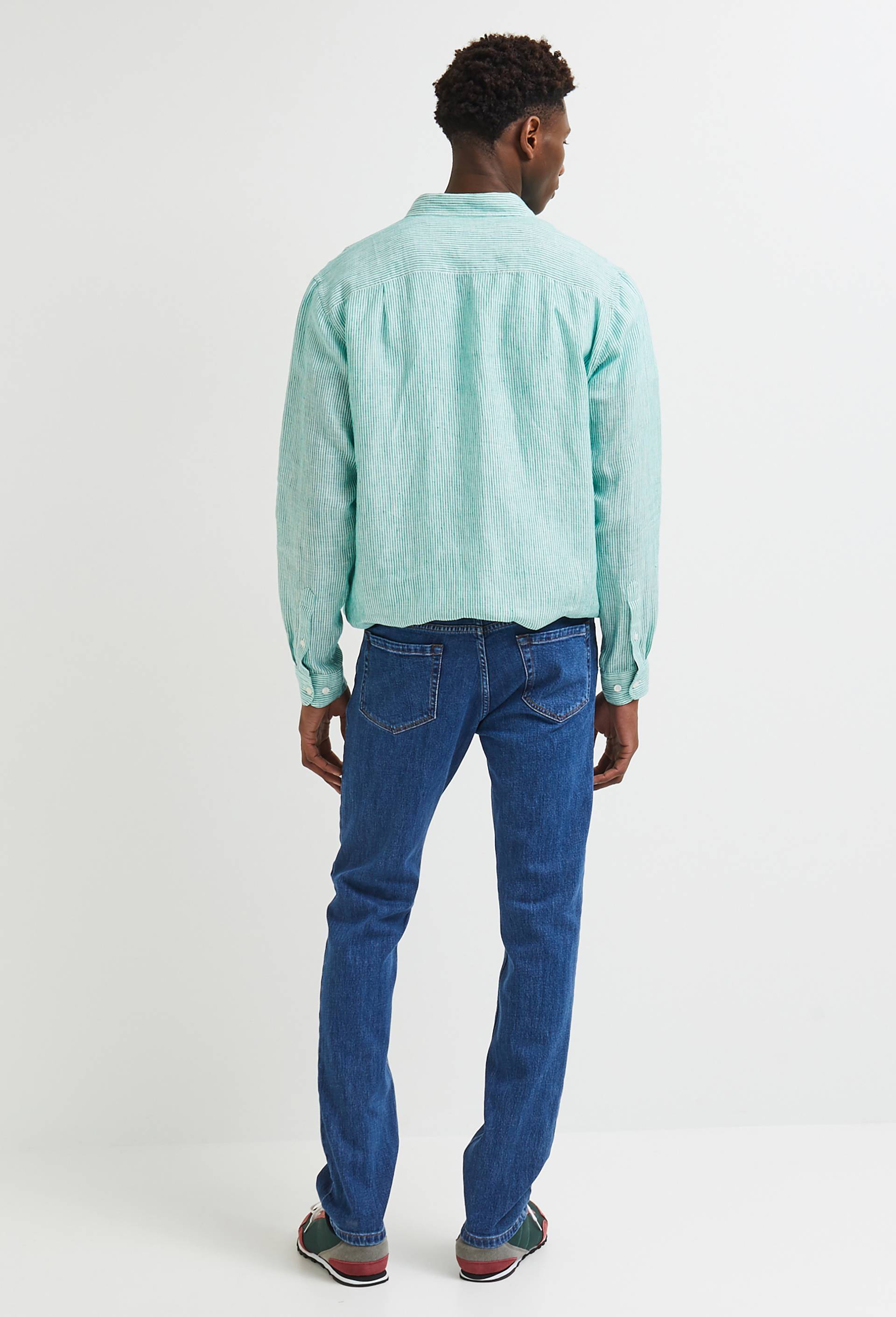 Jean droit contenant du coton BIO, Bleu, large image number 1