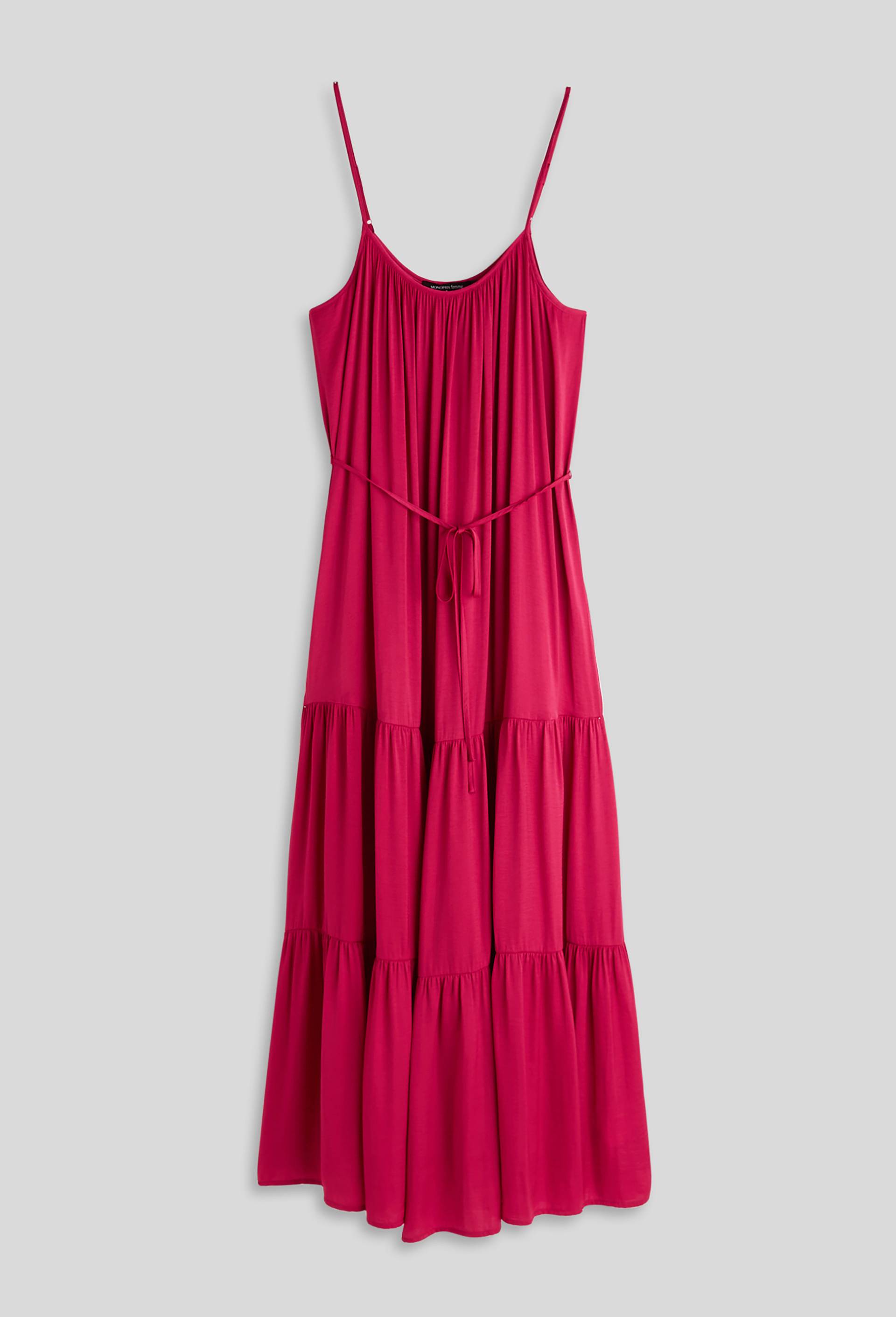 Robe satinée  à bretelles, Oeko-Tex, Rose foncé, large image number 3