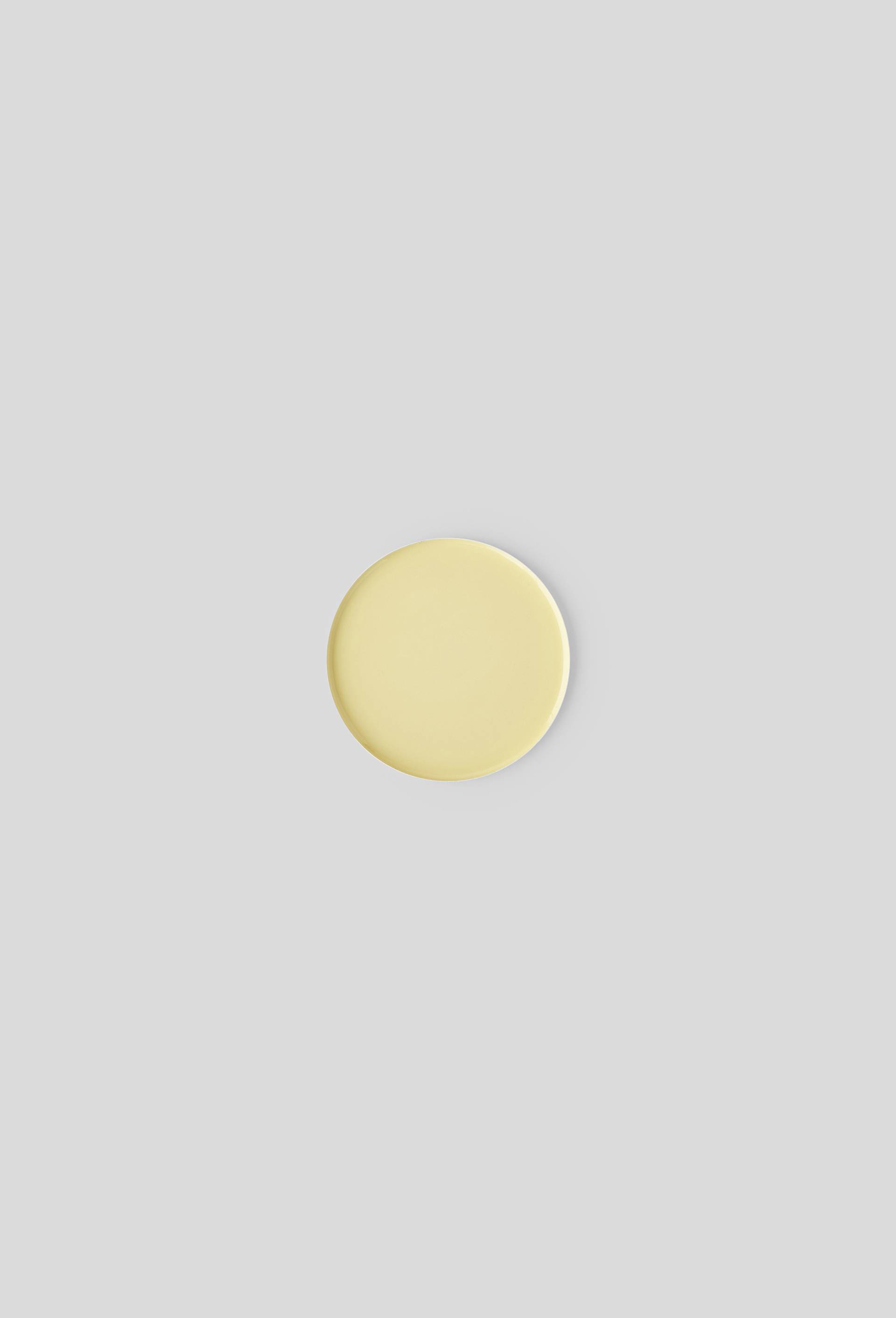 Plateau rond en métal coloré (4 tailles disponibles), Jaune clair, large image number 0