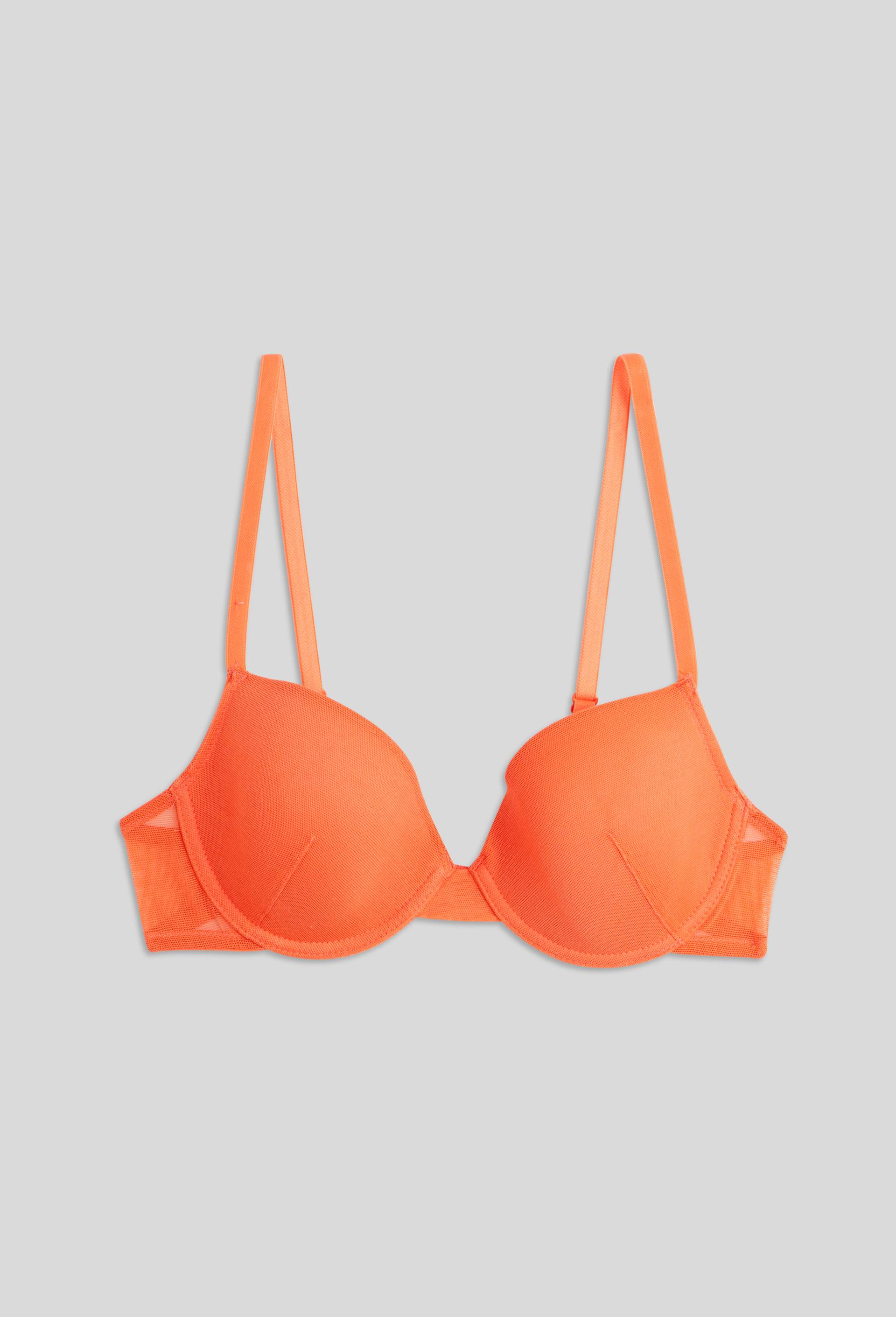 Soutien-gorge corbeille padd&eacute; JANE en tulle, Oeko-Tex, Orange, large image number 2