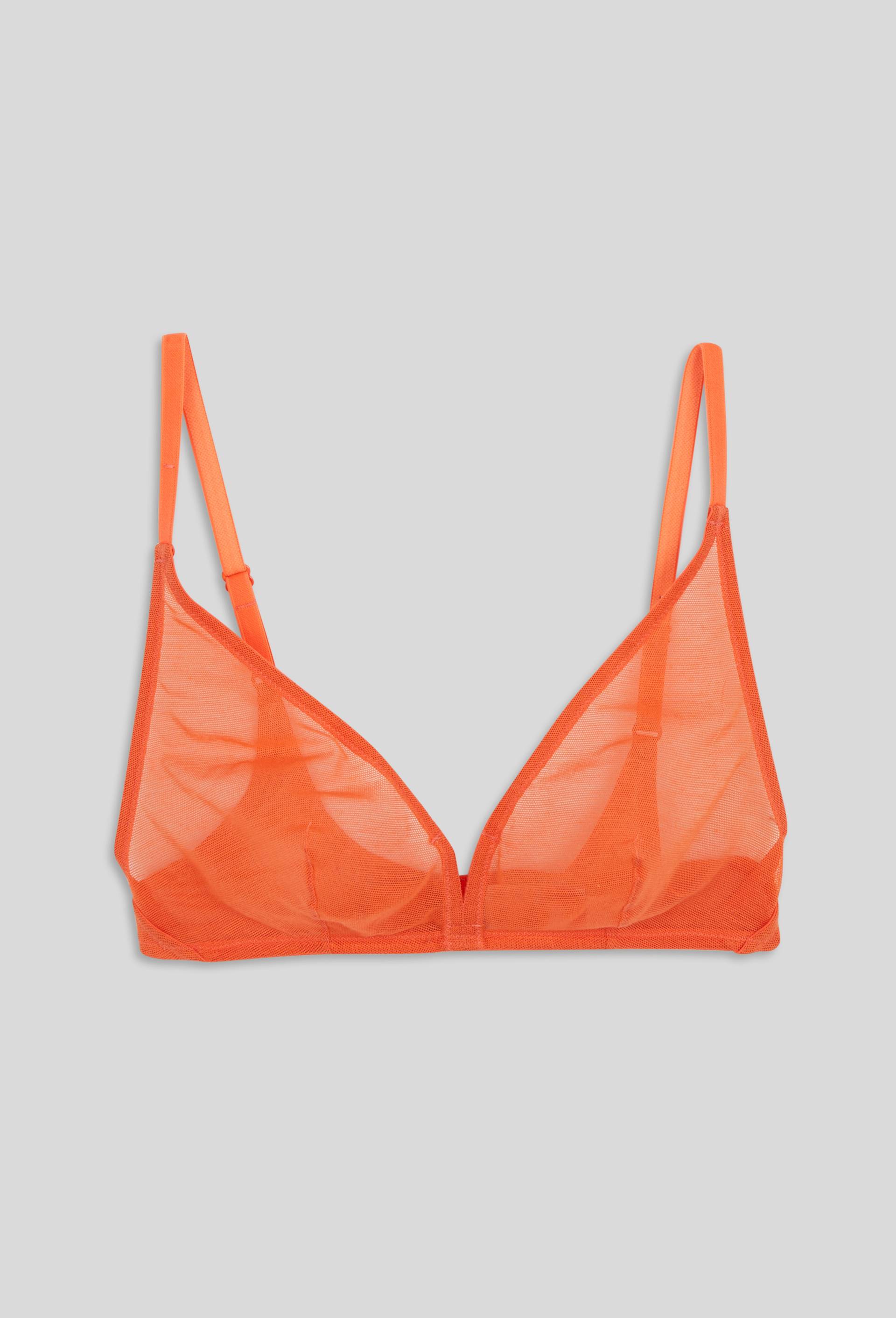 Soutien-gorge triangle JANE en tulle, Oeko-Tex, Orange, large image number 0.0