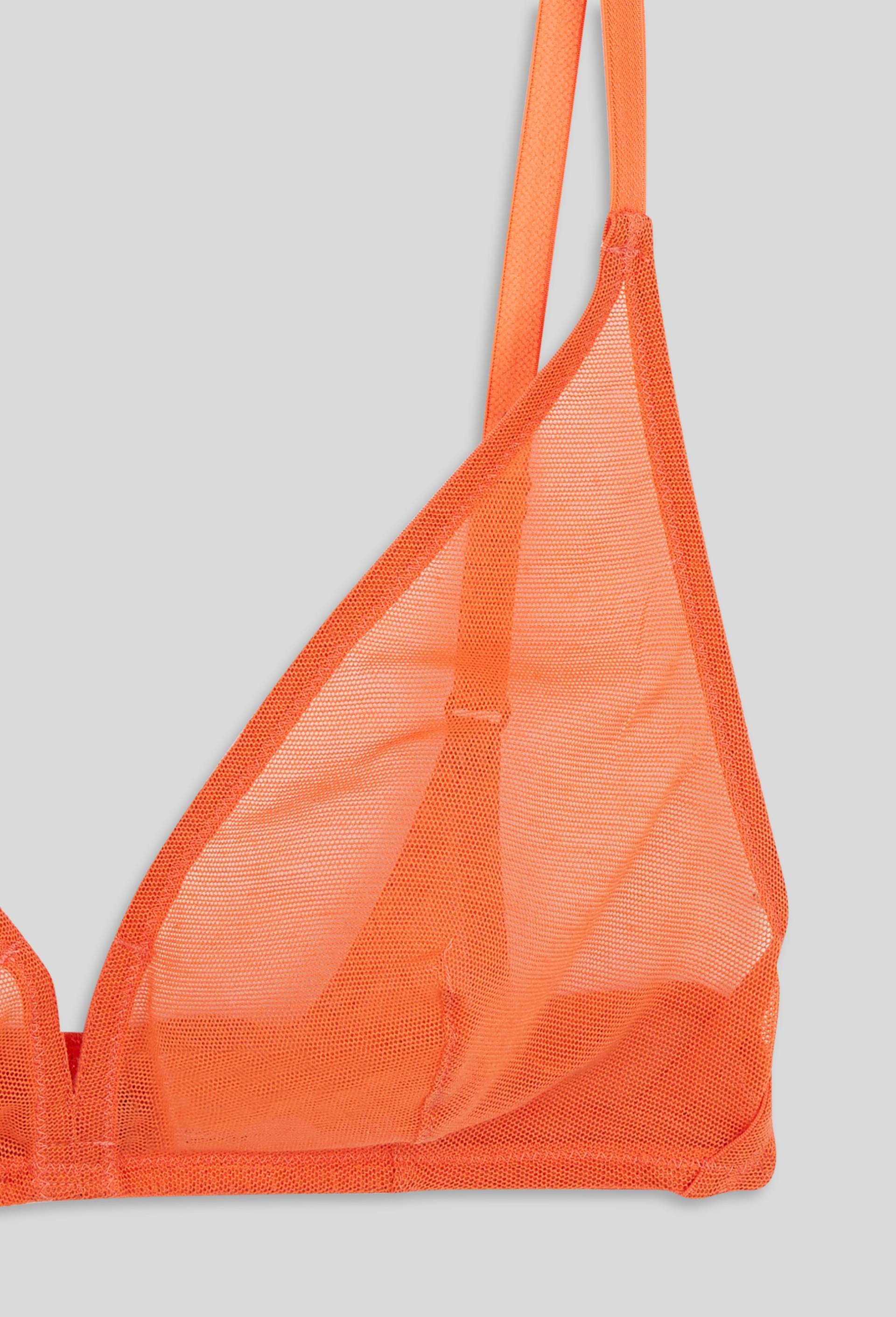Soutien-gorge triangle JANE en tulle, Oeko-Tex, Orange, large image number 2.0