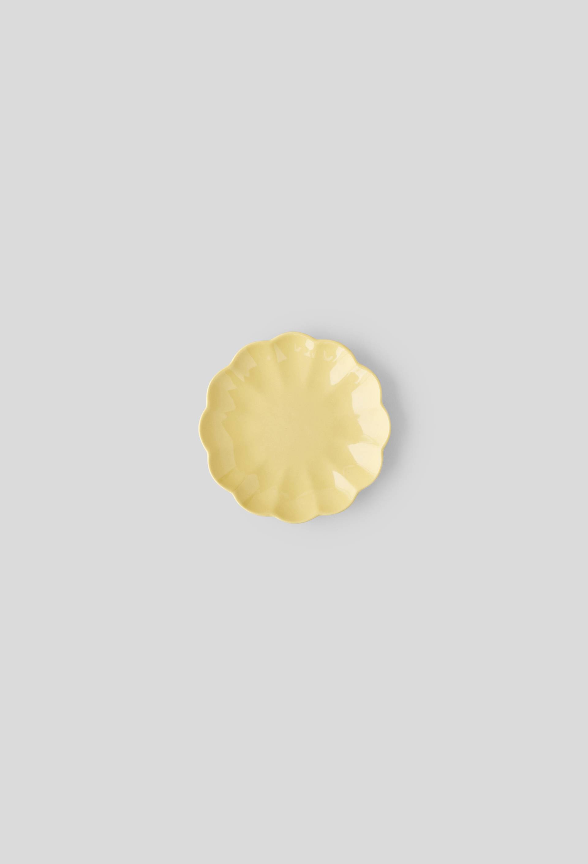 Assiette en forme de fleur, 12cm, Jaune clair, large image number 0.0