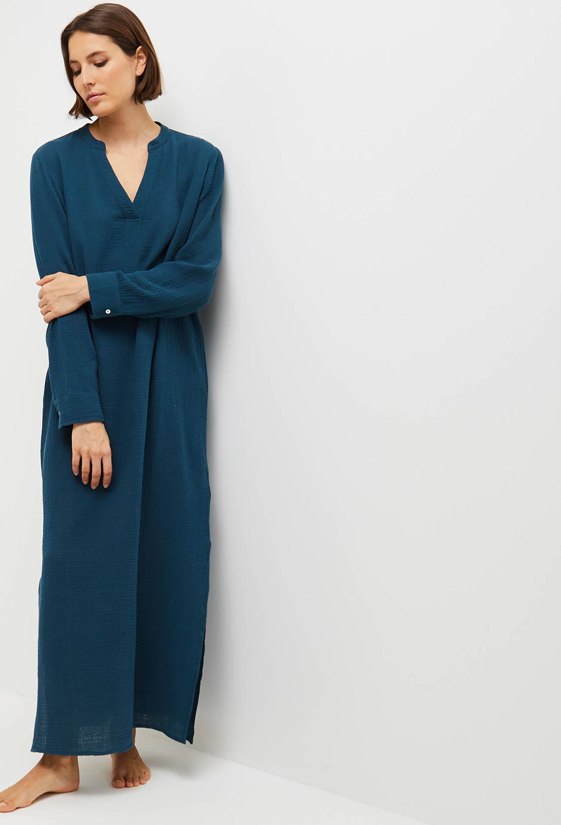 Robe de plage en coton BIO, Bleu, large image number 0