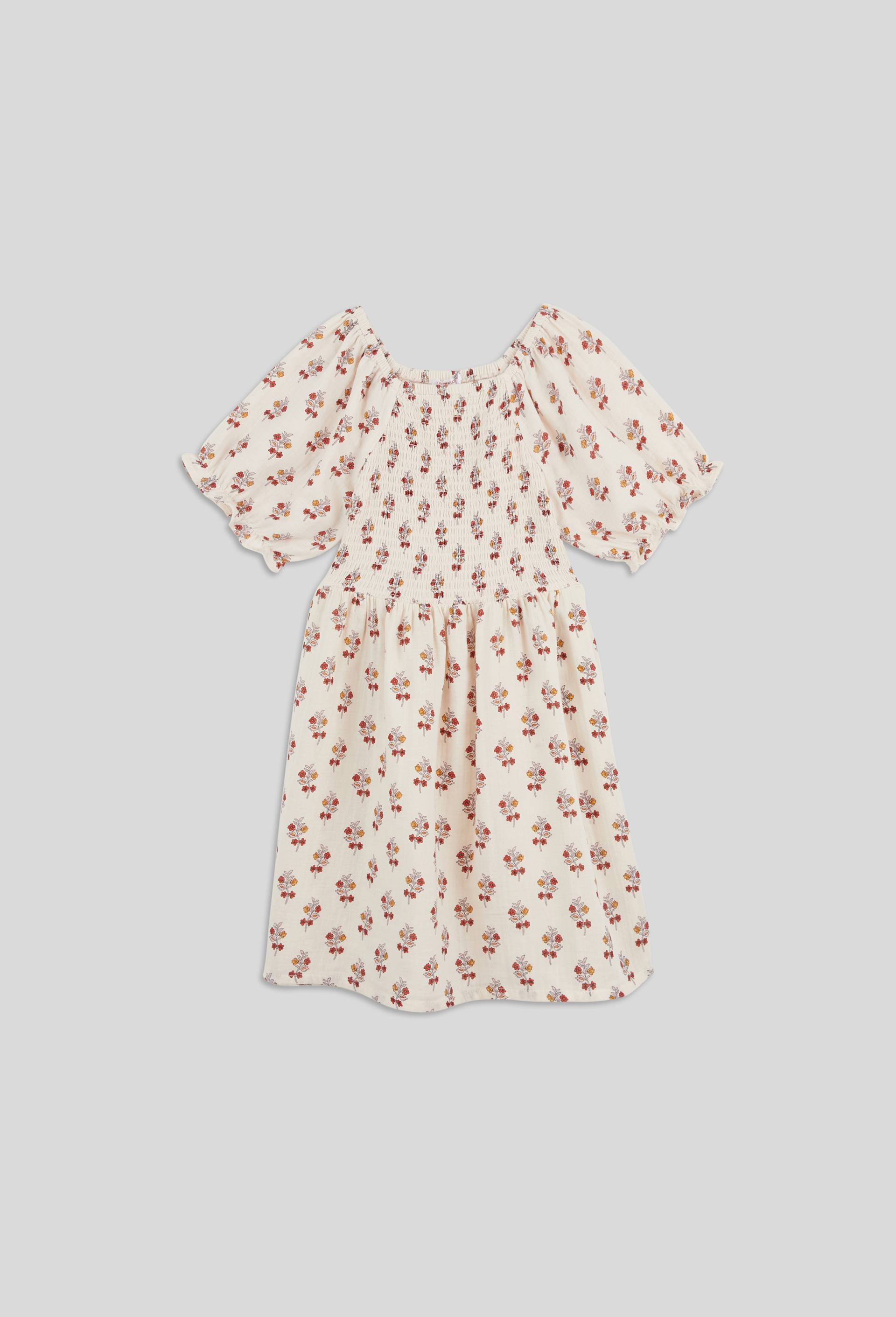 Robe imprimée en double gaze de coton, Oeko-Tex, Beige clair, large image number 0