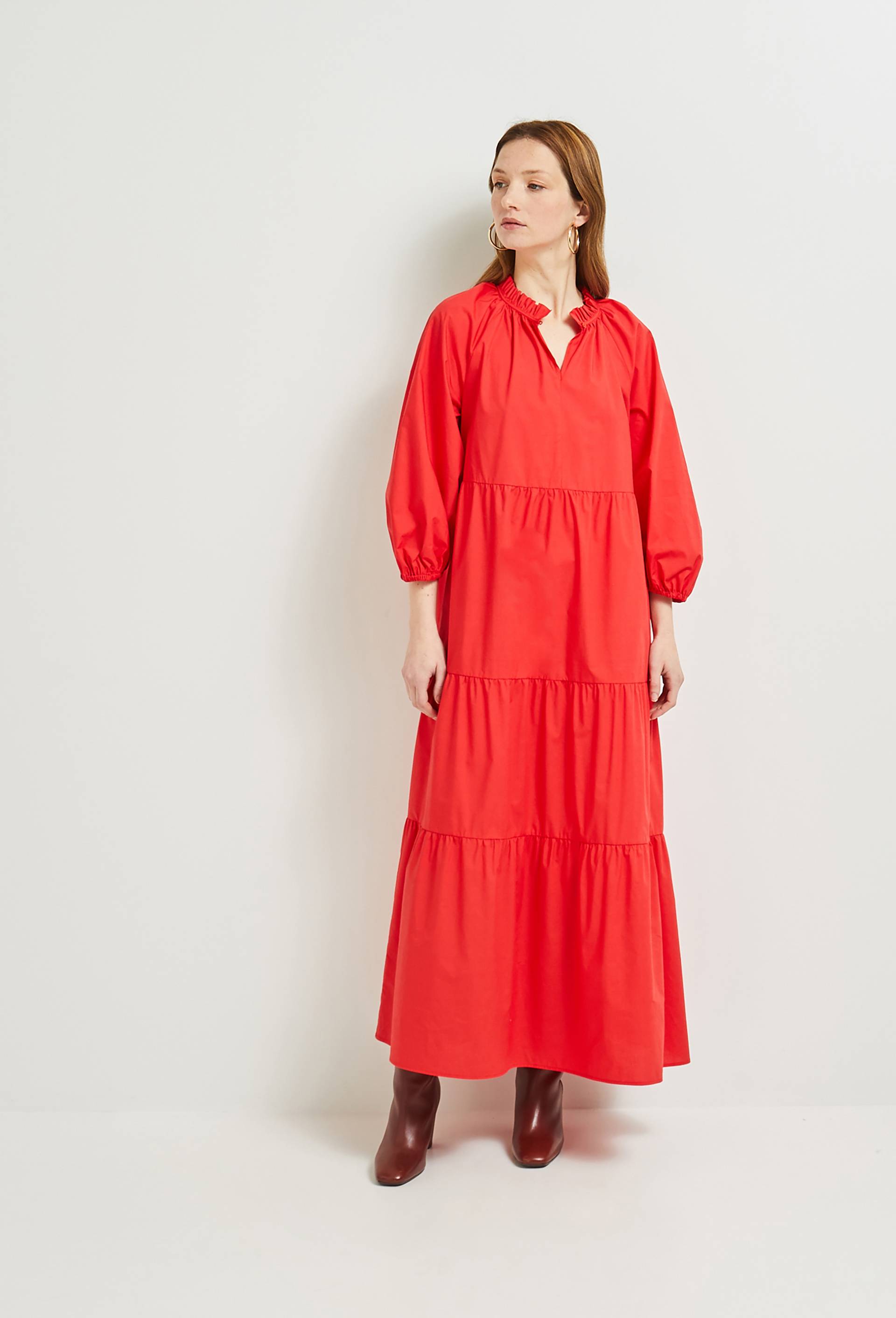 Robe ample, Oeko-Tex, Rouge, large image number 1.0