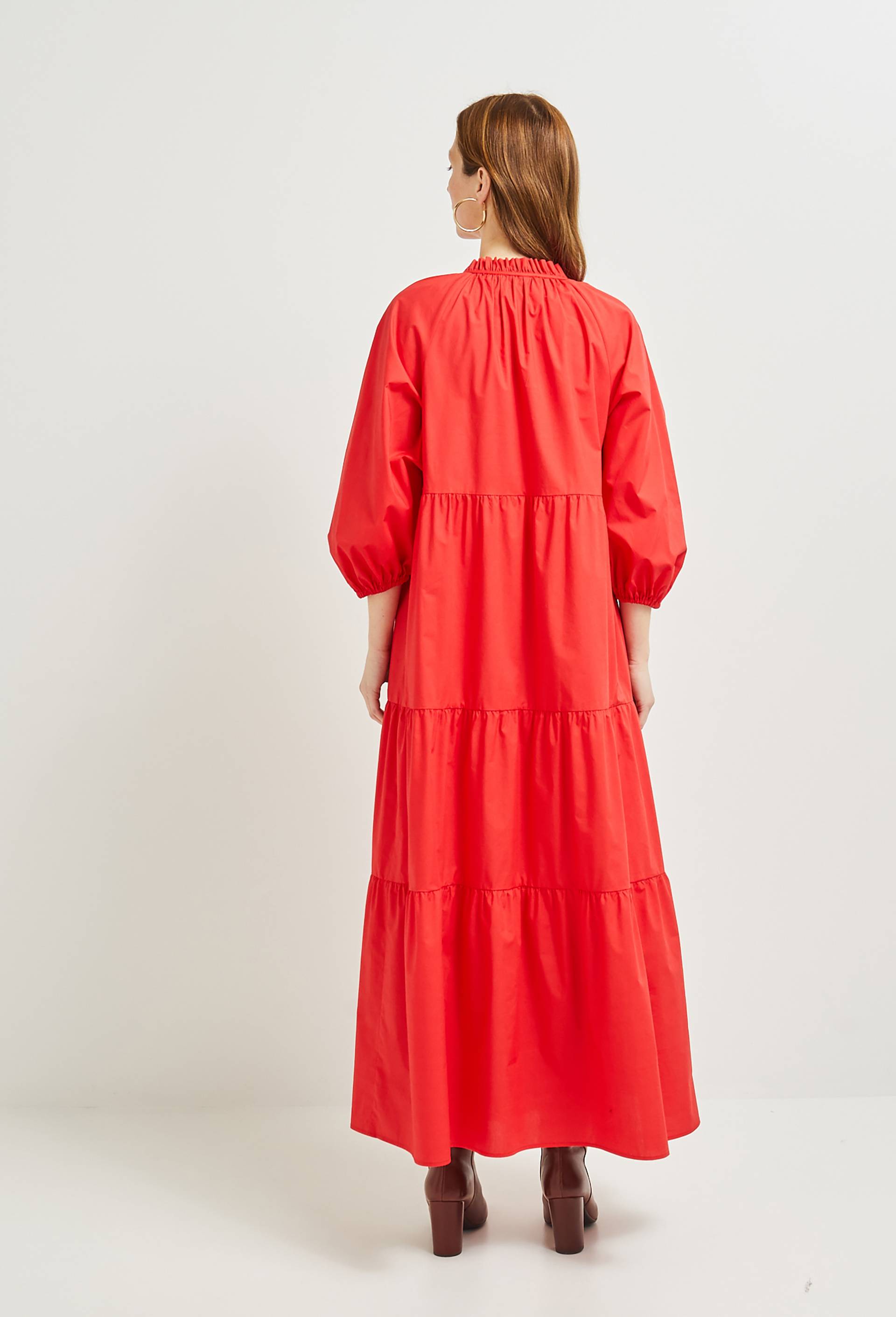 Robe ample, Oeko-Tex, Rouge, large image number 3
