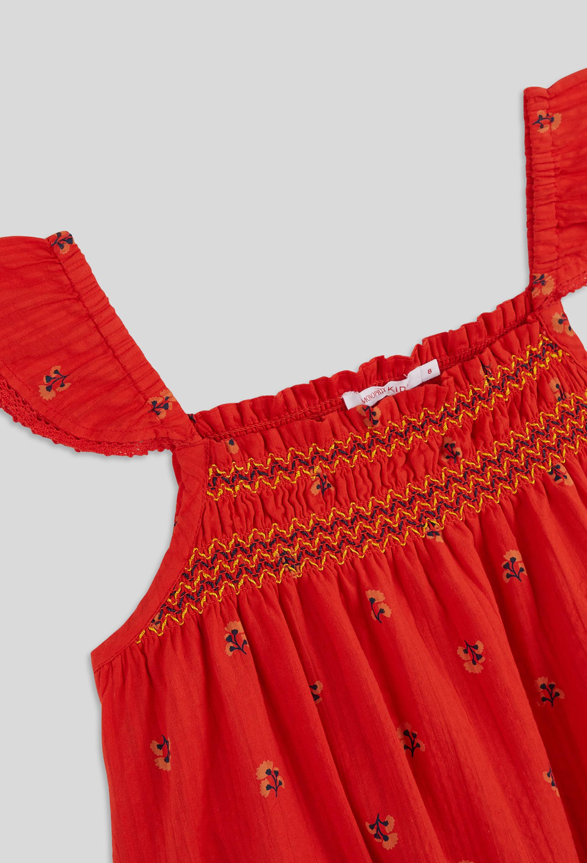 Robe imprimée en Jersey, Oeko-Tex, Orange, large image number 2.0