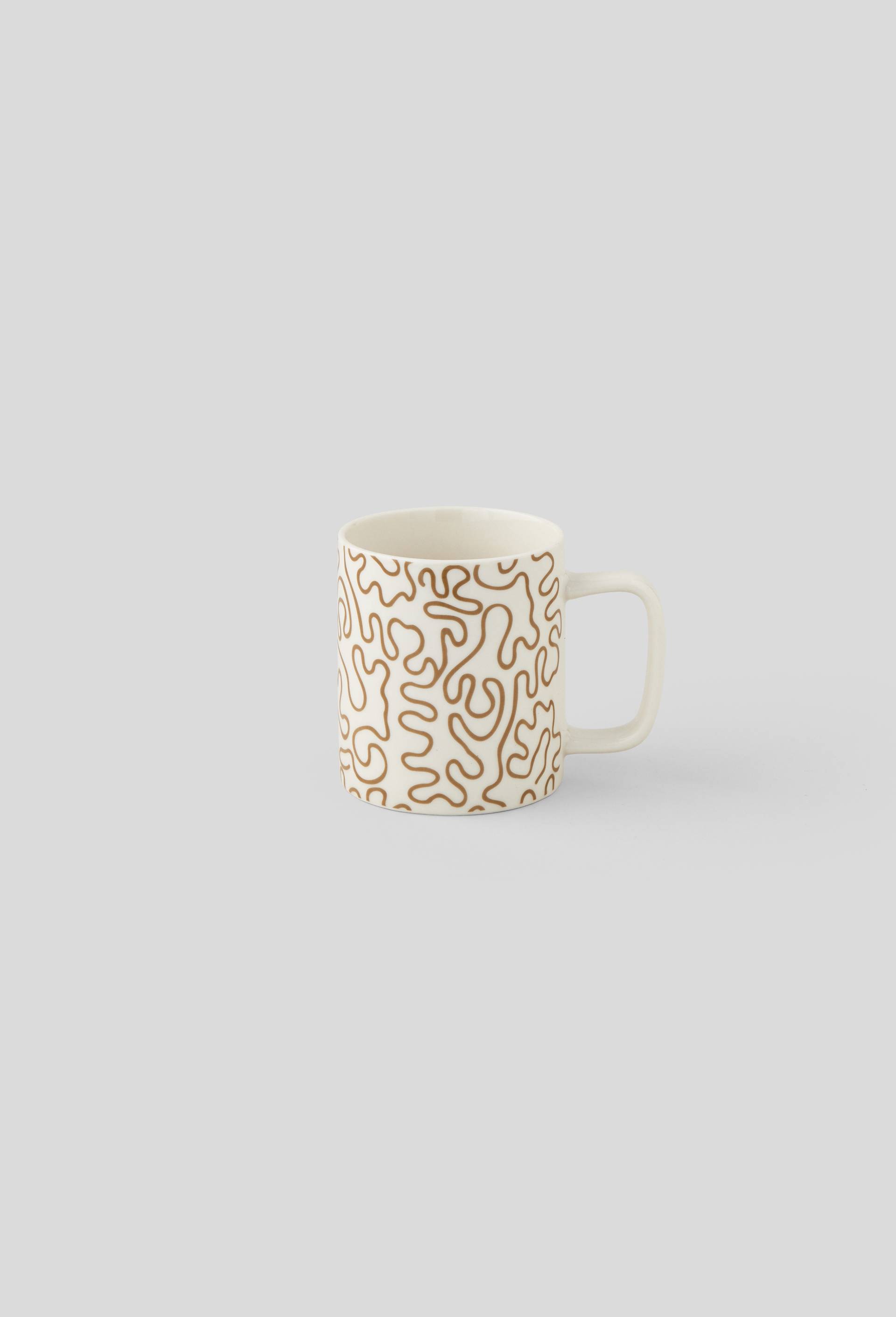 Mug droit imprimé, 32cl, Beige, large image number 0