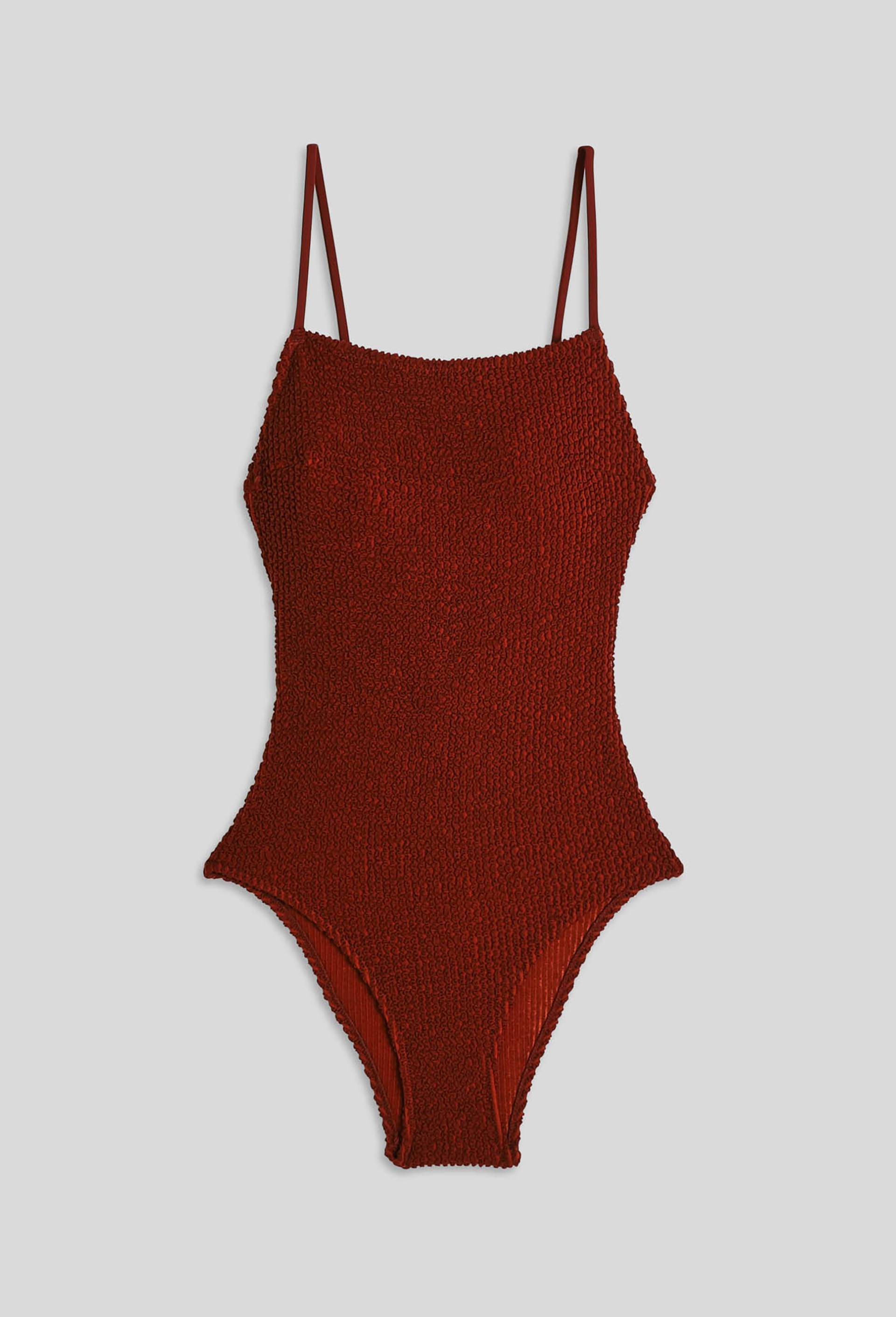 Maillot de bain 1 pièce, Oeko-Tex, Brun, large image number 2.0