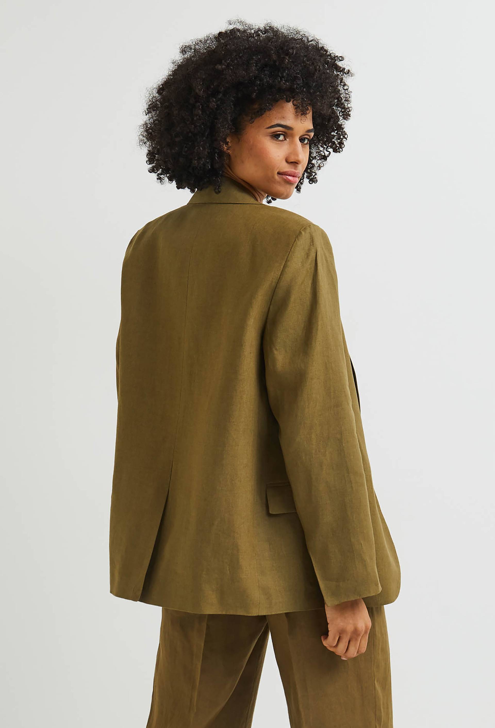 Blazer en lin, european flax, Beige foncé, large image number 3.0