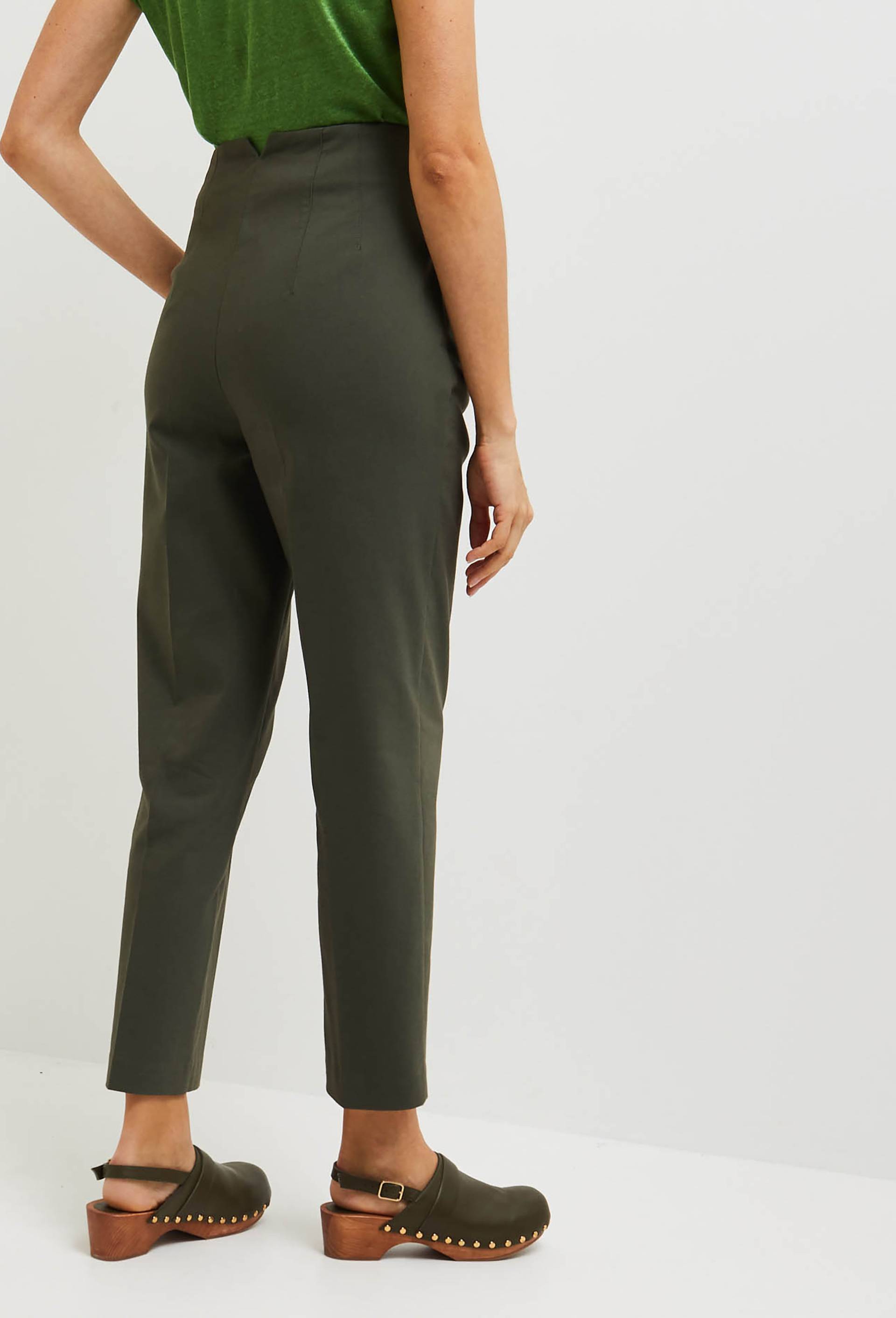 Pantalon taille haute, Vert foncé, large image number 1.0