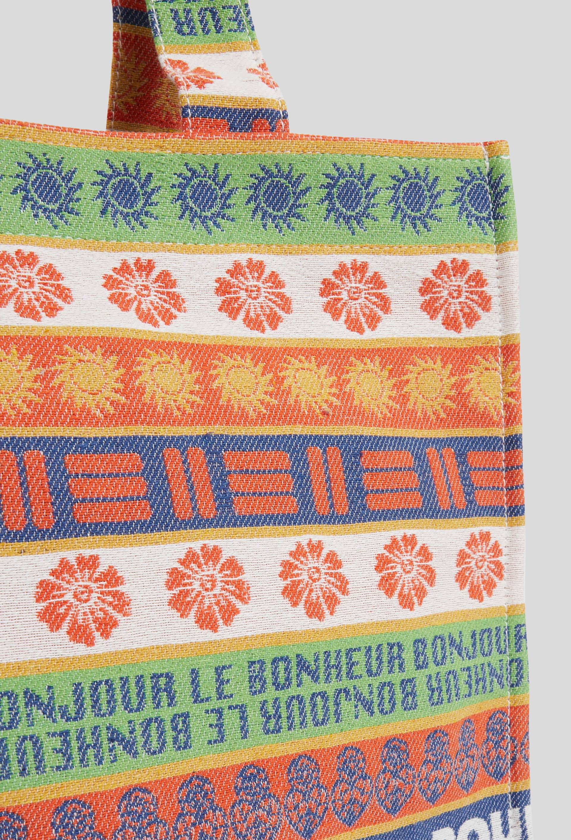 Cabas en coton jacquard, Multicolore, large image number 3.0