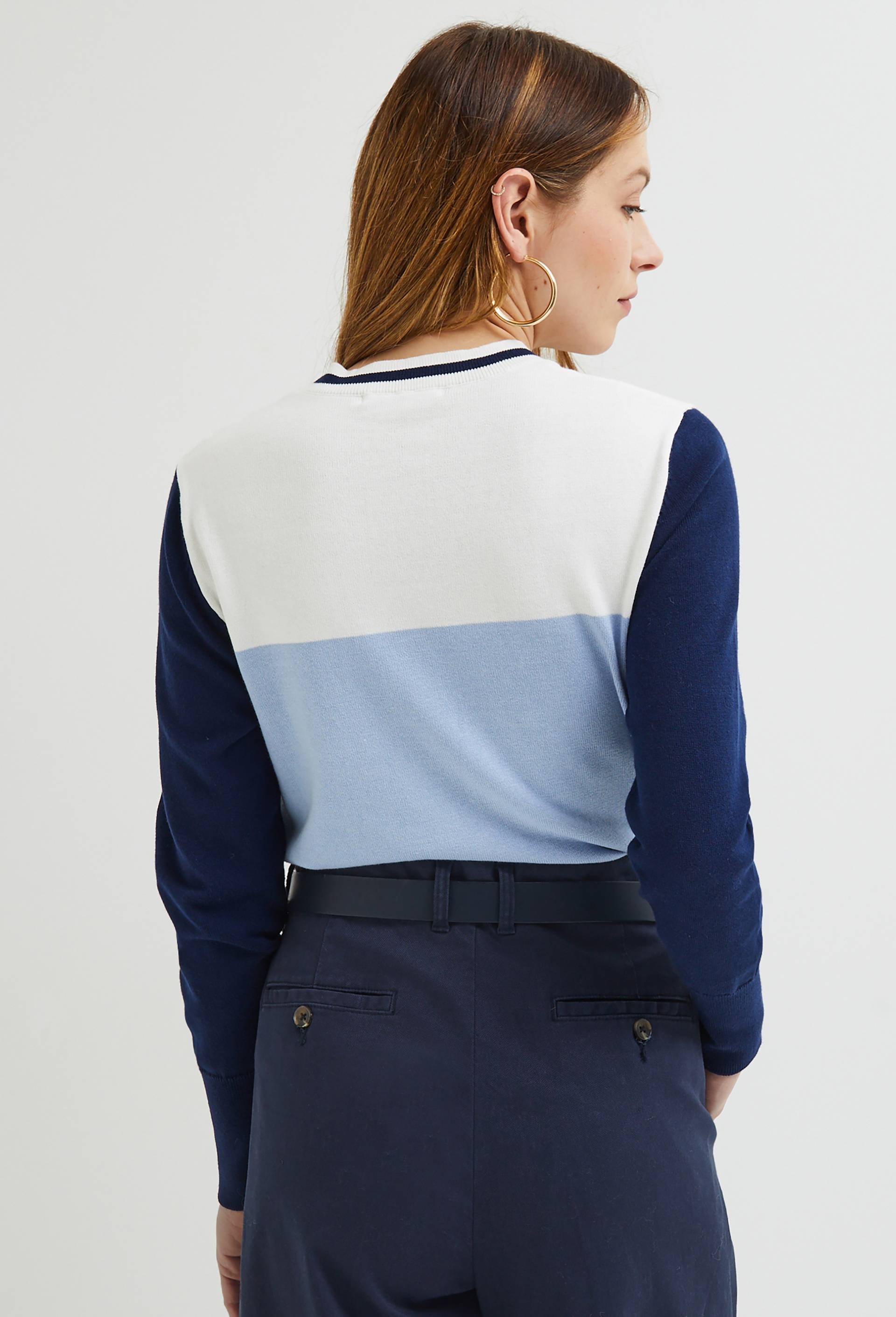 Pull de golf en maille, Bleu, large image number 1