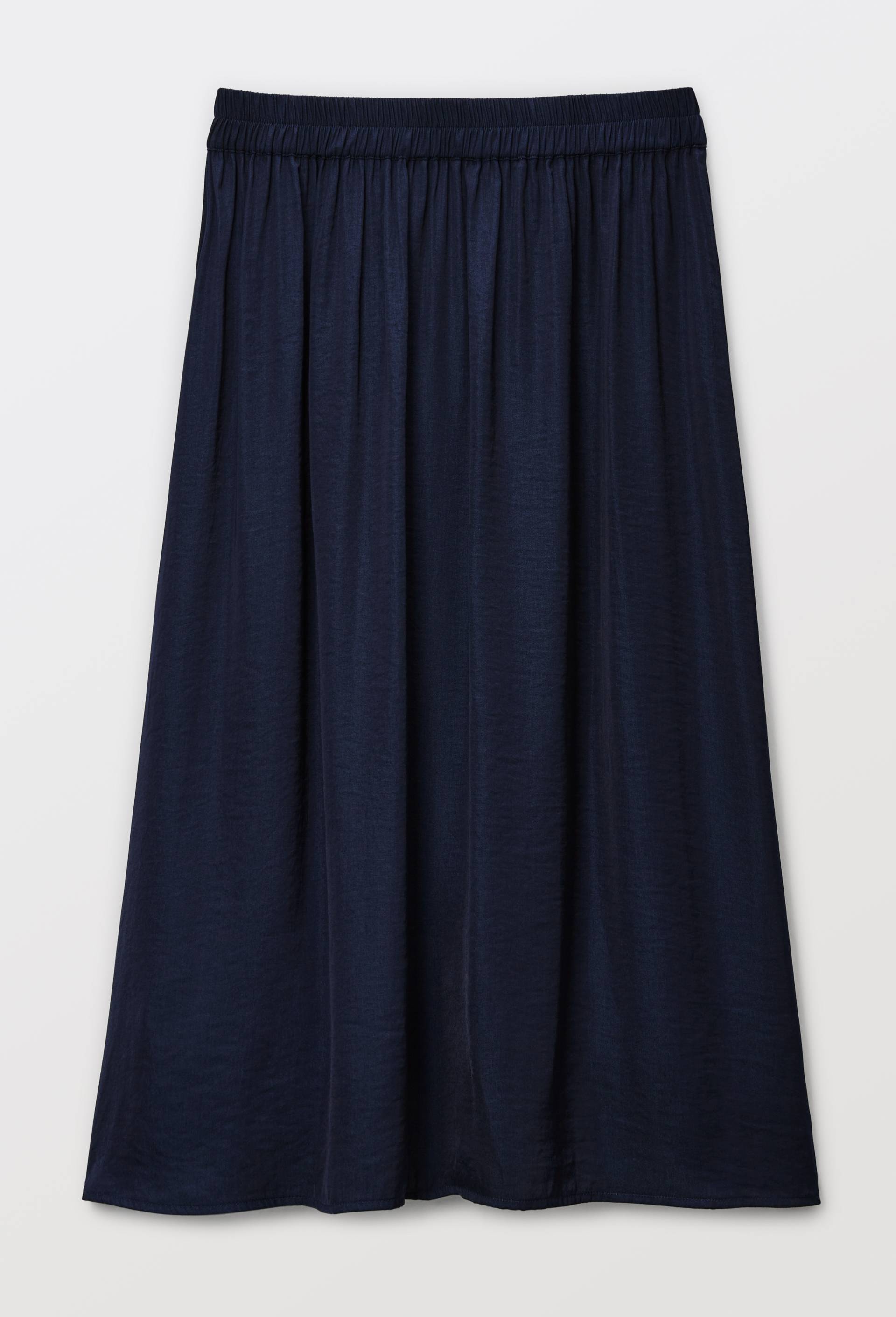 Jupe midi satin&eacute;e, Bleu fonc&eacute;, large image number 2