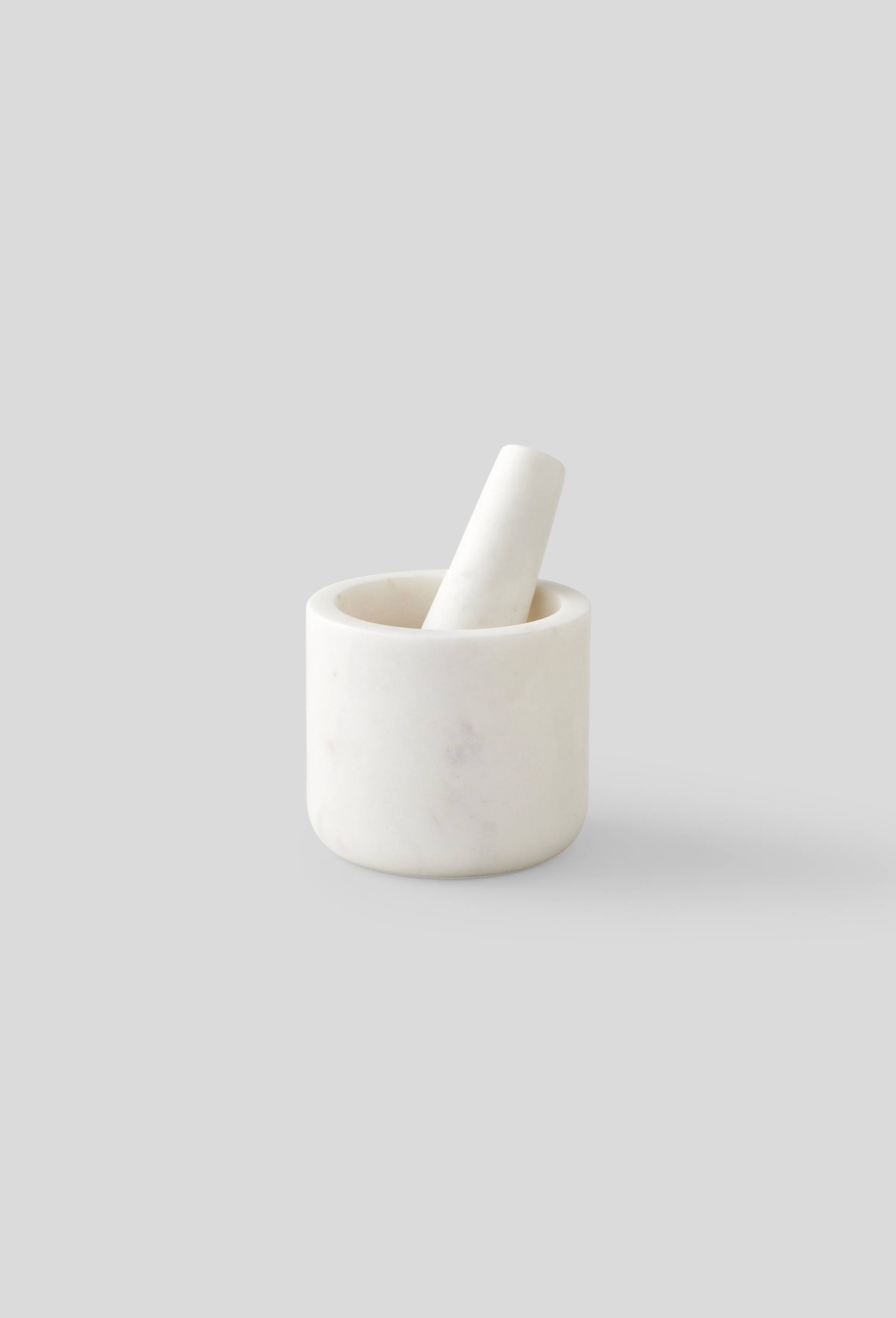 Mortier en marbre, 16cm, Blanc, large image number 0