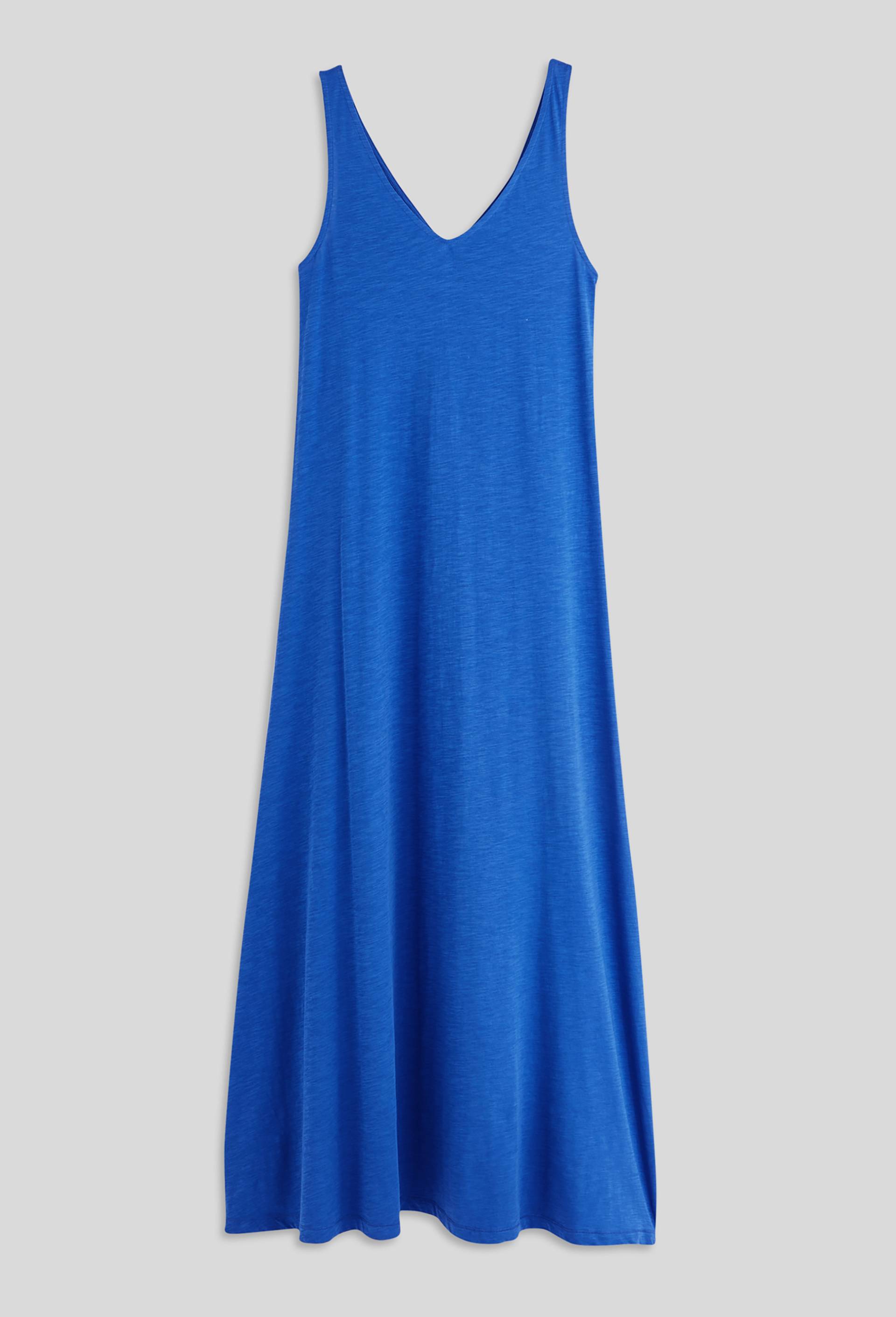 Robe longue unie en coton BIO GOTS, Bleu, large image number 2