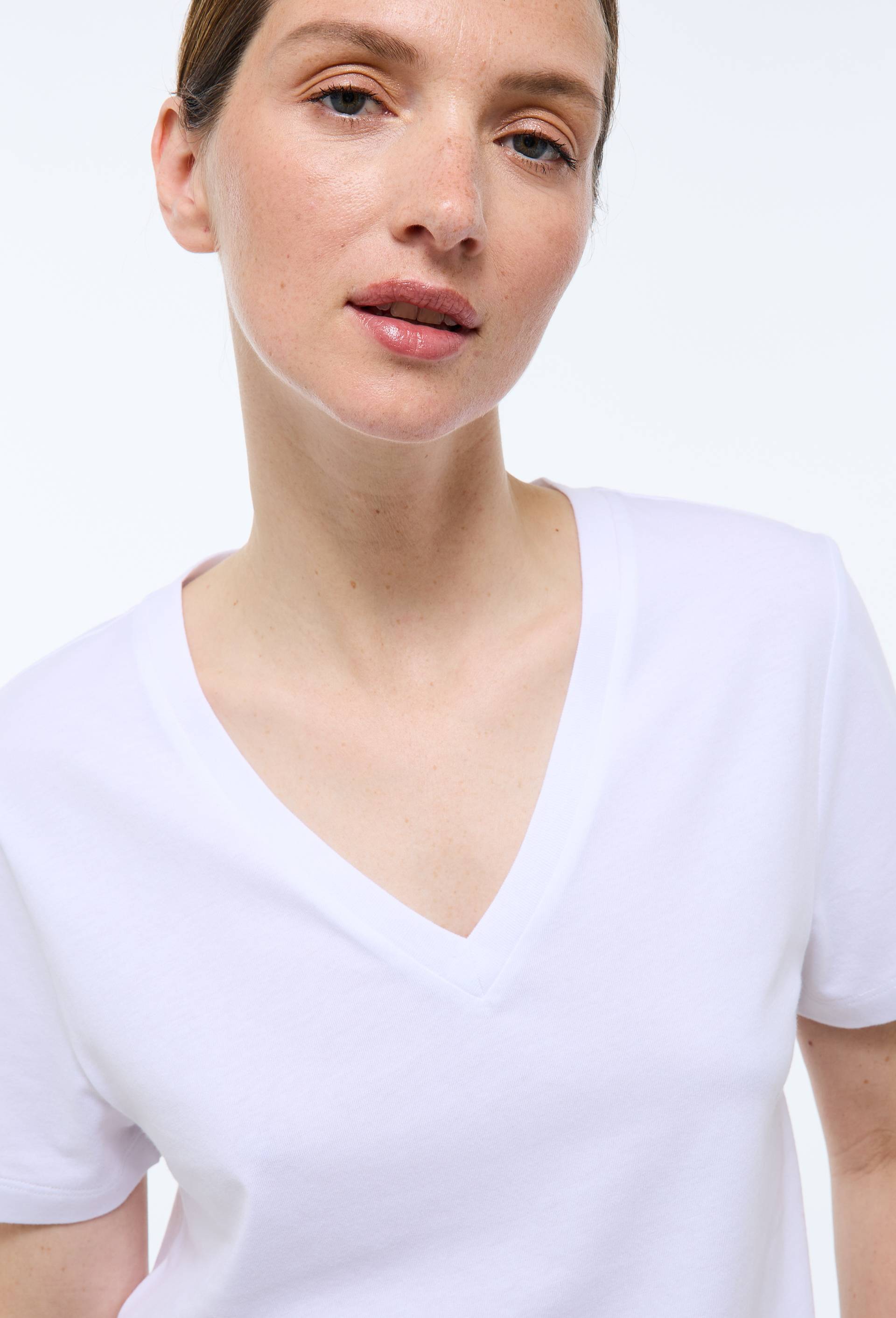 T-shirt manches courtes uni en coton BIO GOTS, Blanc, large image number 0