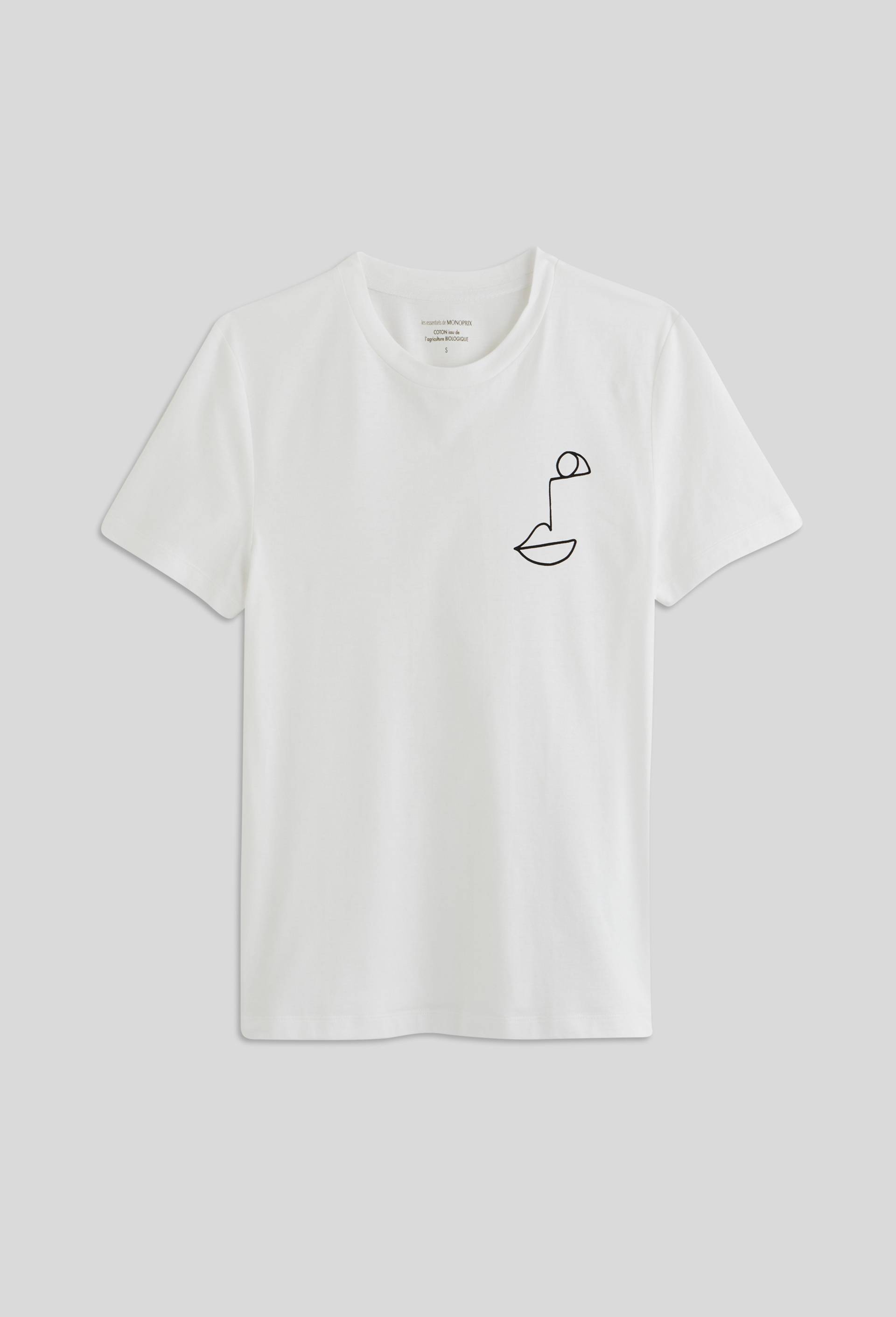 T-shirt avec imprimé placé en coton BIO, certifié OEKO-TEX, Ecru, large image number 2