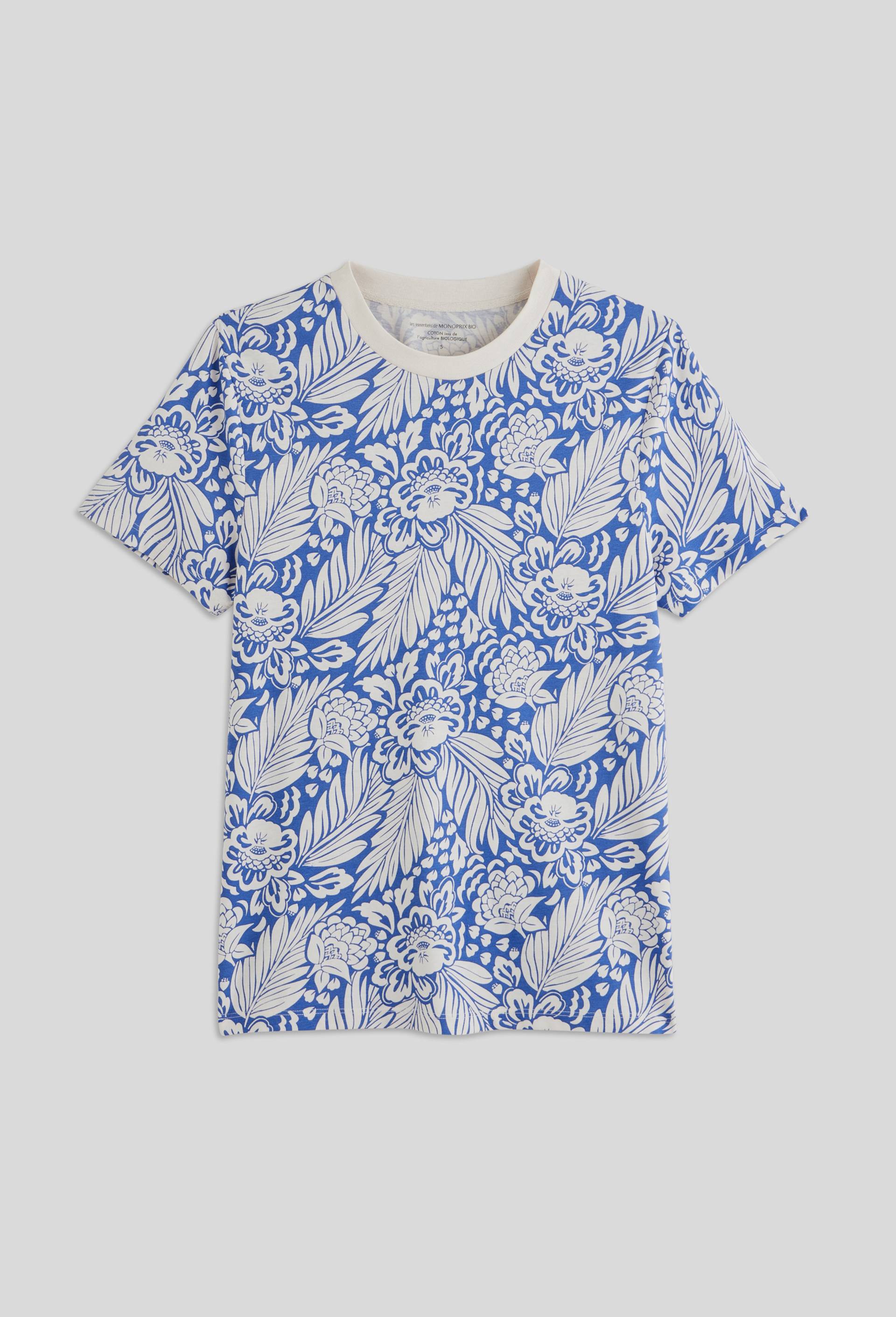 T-shirt imprimé en coton BIO, certifié OEKO-TEX, Bleu, large image number 2.0