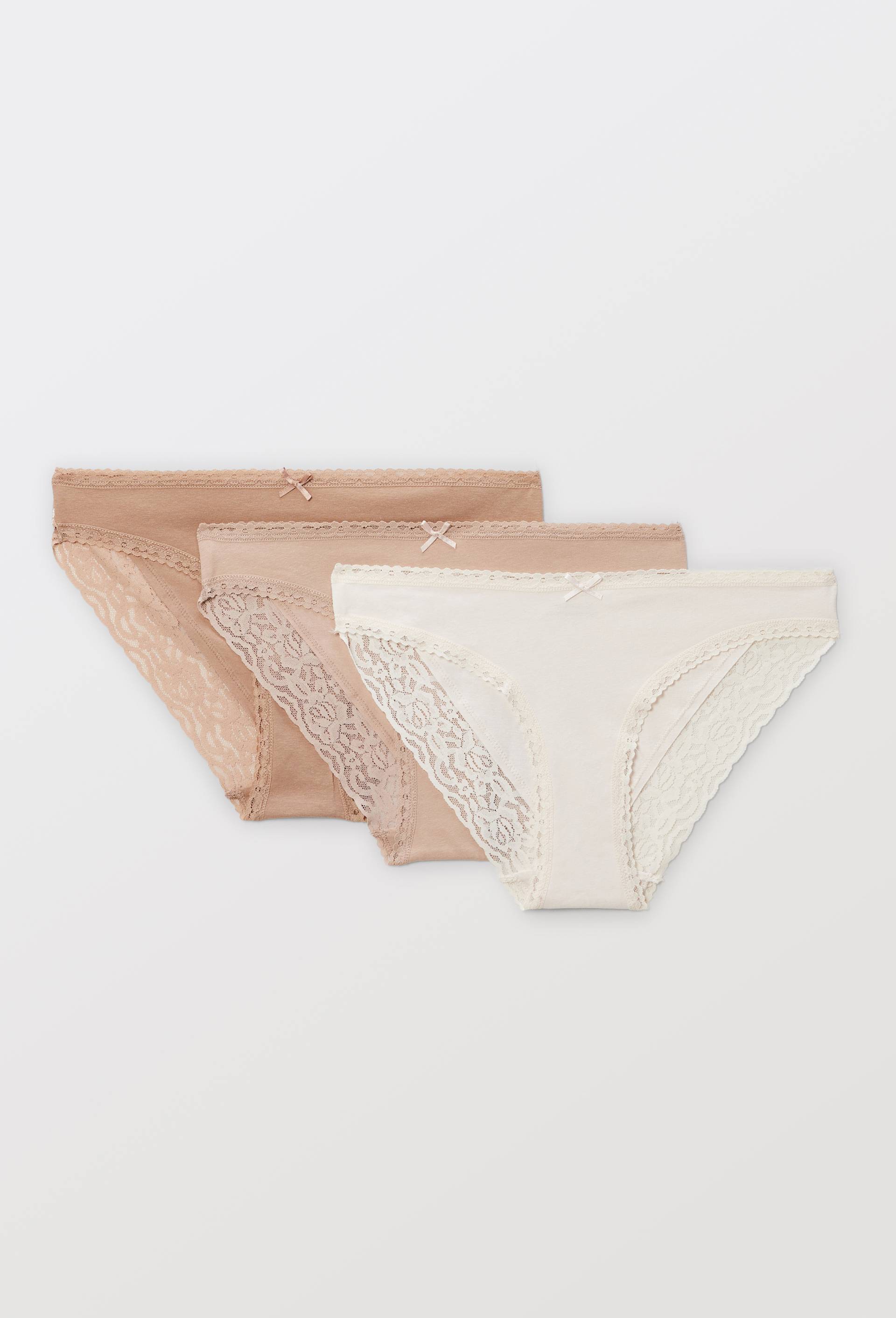 Lot de 3 culottes EVA en coton BIO GOTS, Rose clair, large image number 0