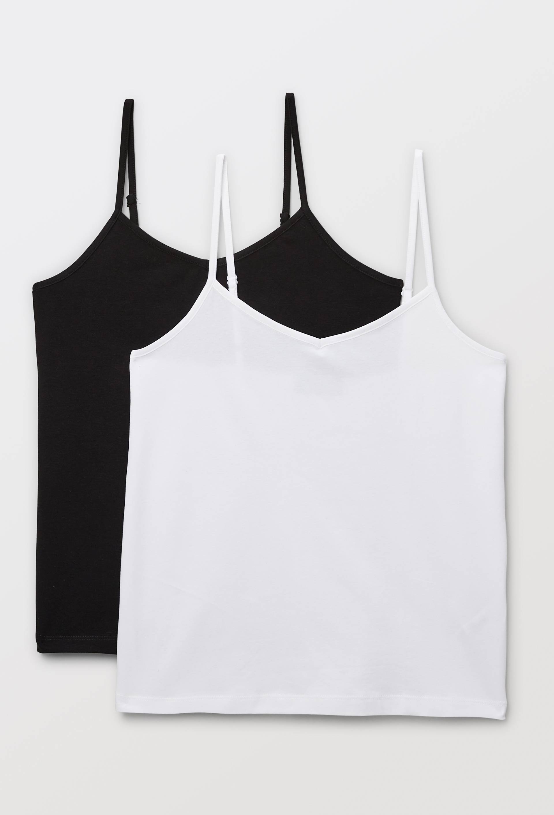 Lot de 2 caracos fines bretelles en coton BIO GOTS, Ecru, large image number 0