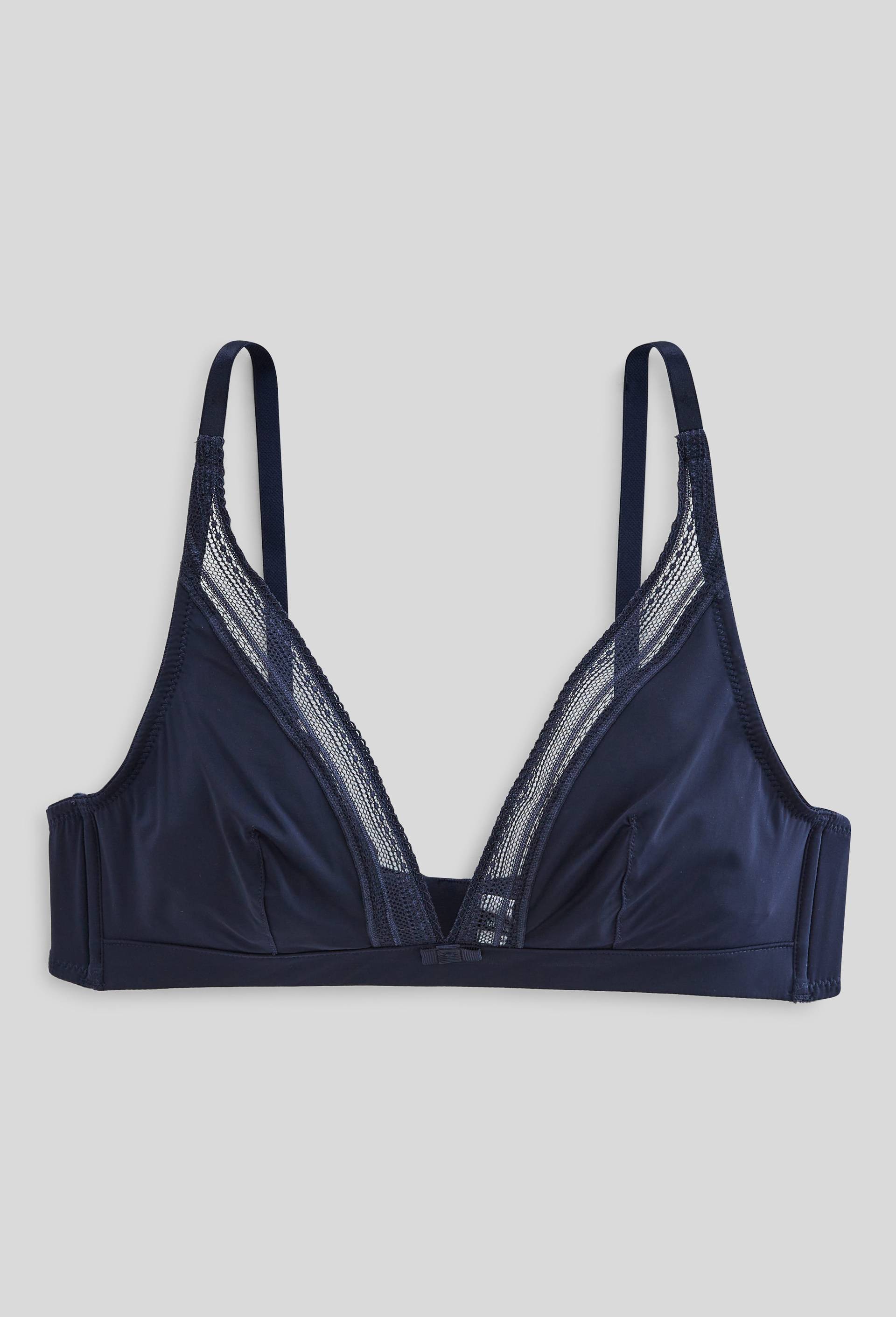 Soutien-gorge triangle foulard IRIS en microfibre, Bleu foncé, large image number 2