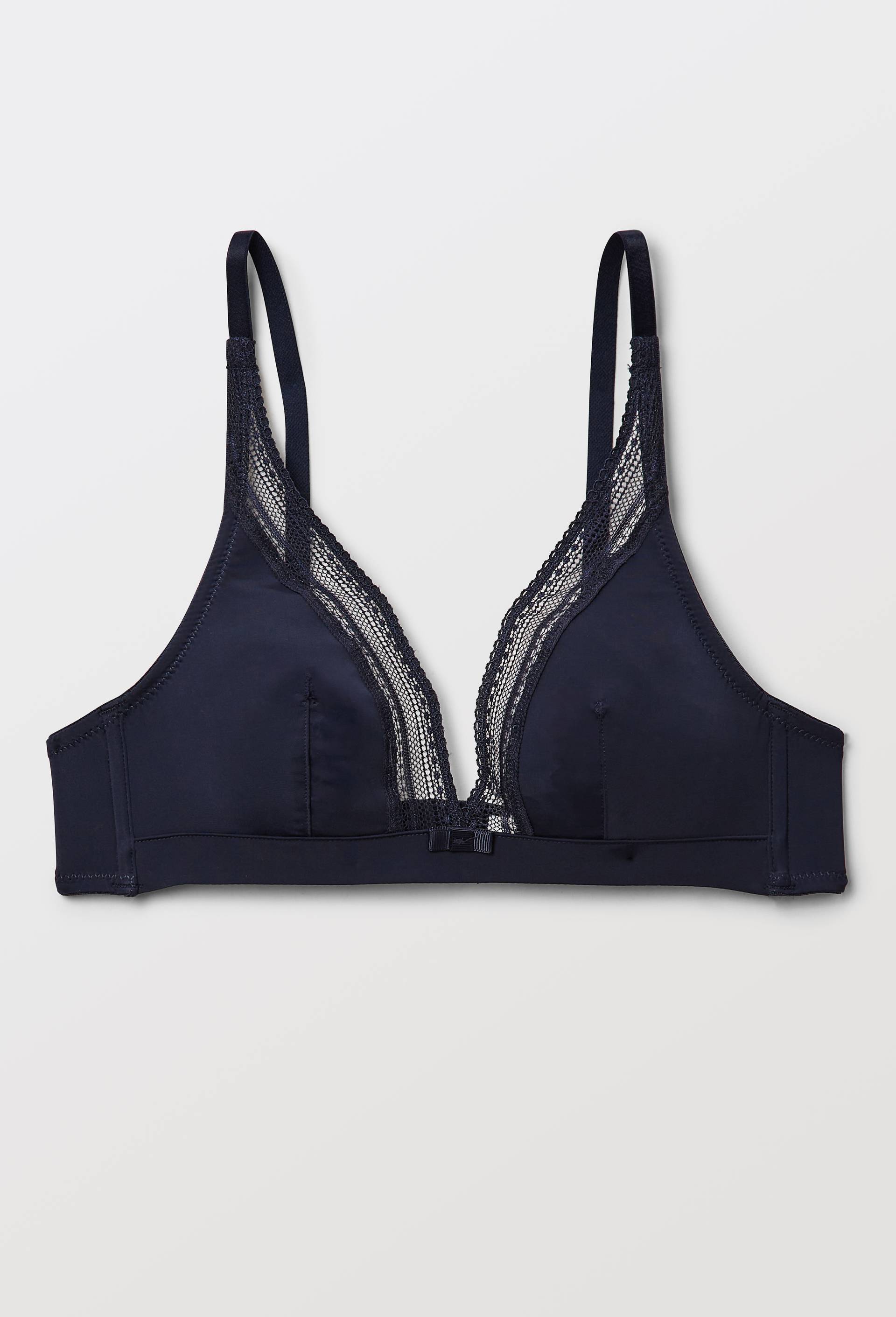 Soutien-gorge triangle foulard IRIS en microfibre, Bleu fonc&eacute;, large image number 2.0