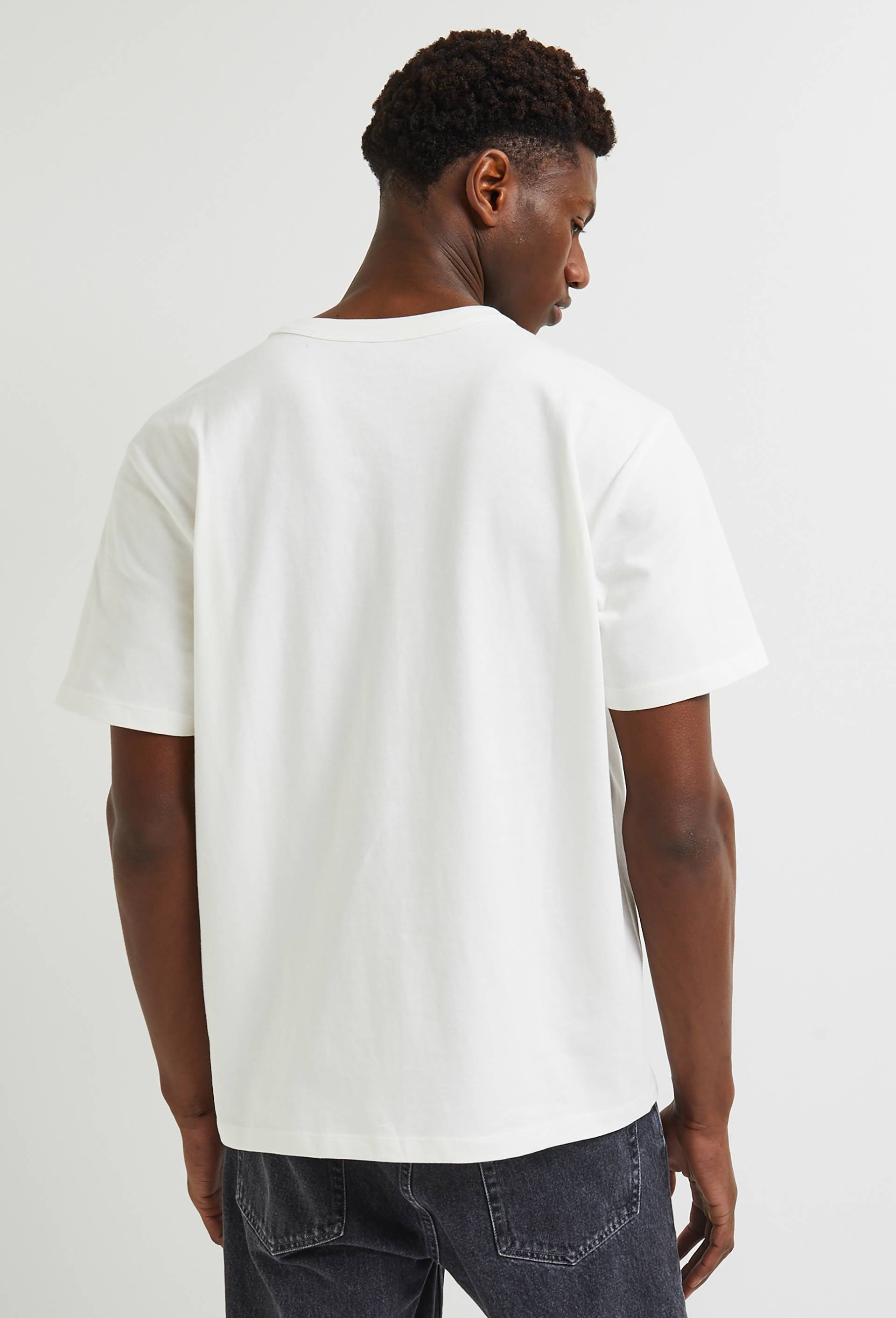 T-shirt manches courtes à message en coton BIO, Ecru, large image number 2