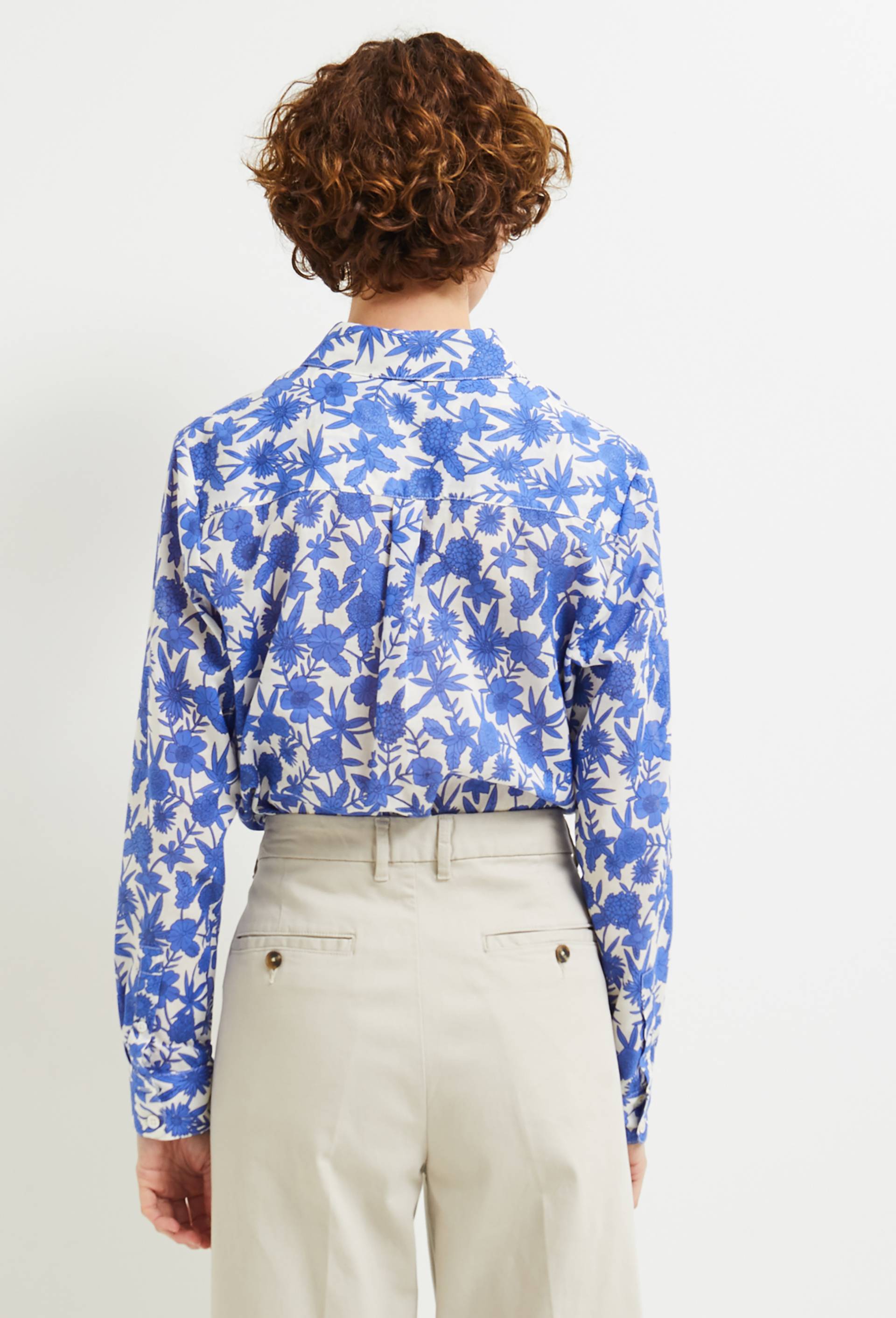 Chemise manches longues imprimée, en coton BIO, Bleu, large image number 3.0