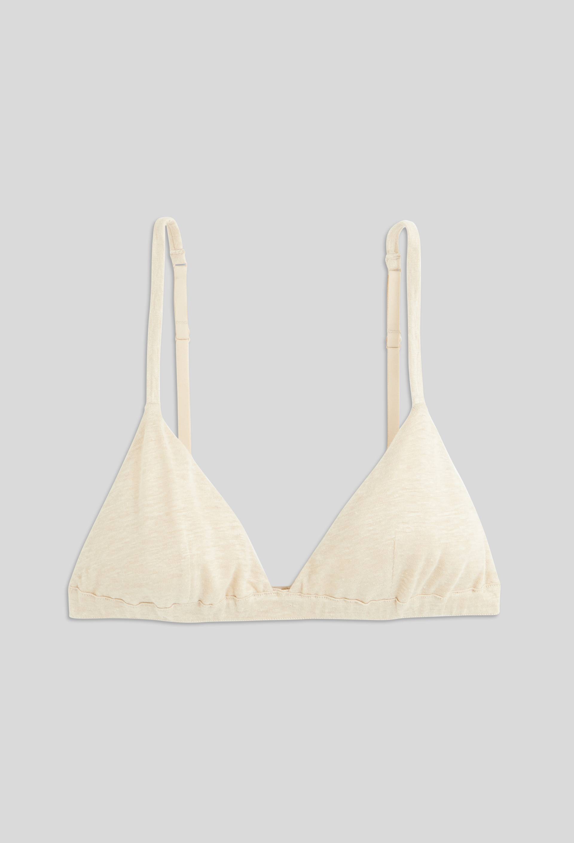 Soutien-gorge triangle PAULINE en lin, Oeko-Tex, Beige clair, large image number 2