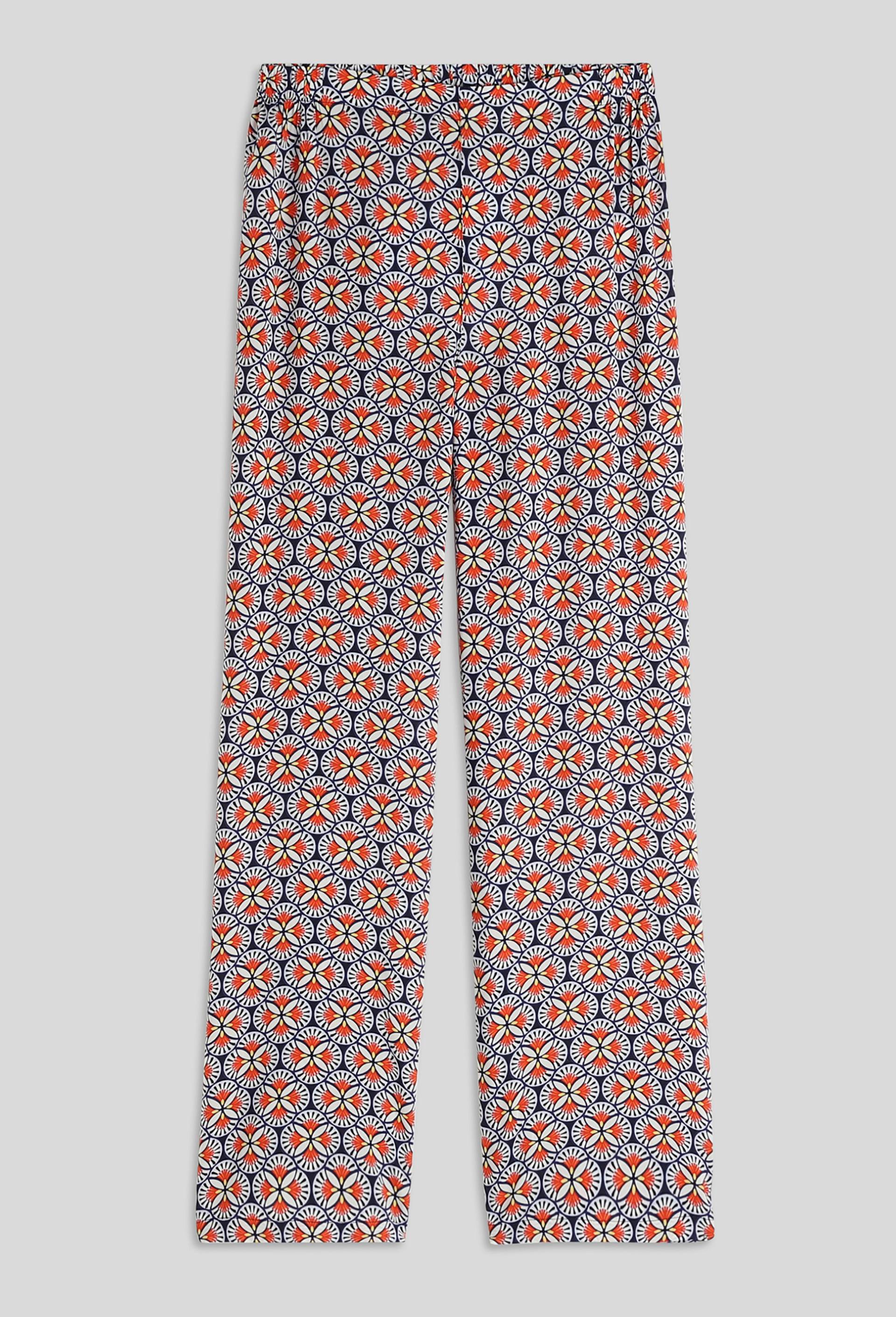 Pantalon large imprimé, Ecovero, Ecru, large image number 2.0