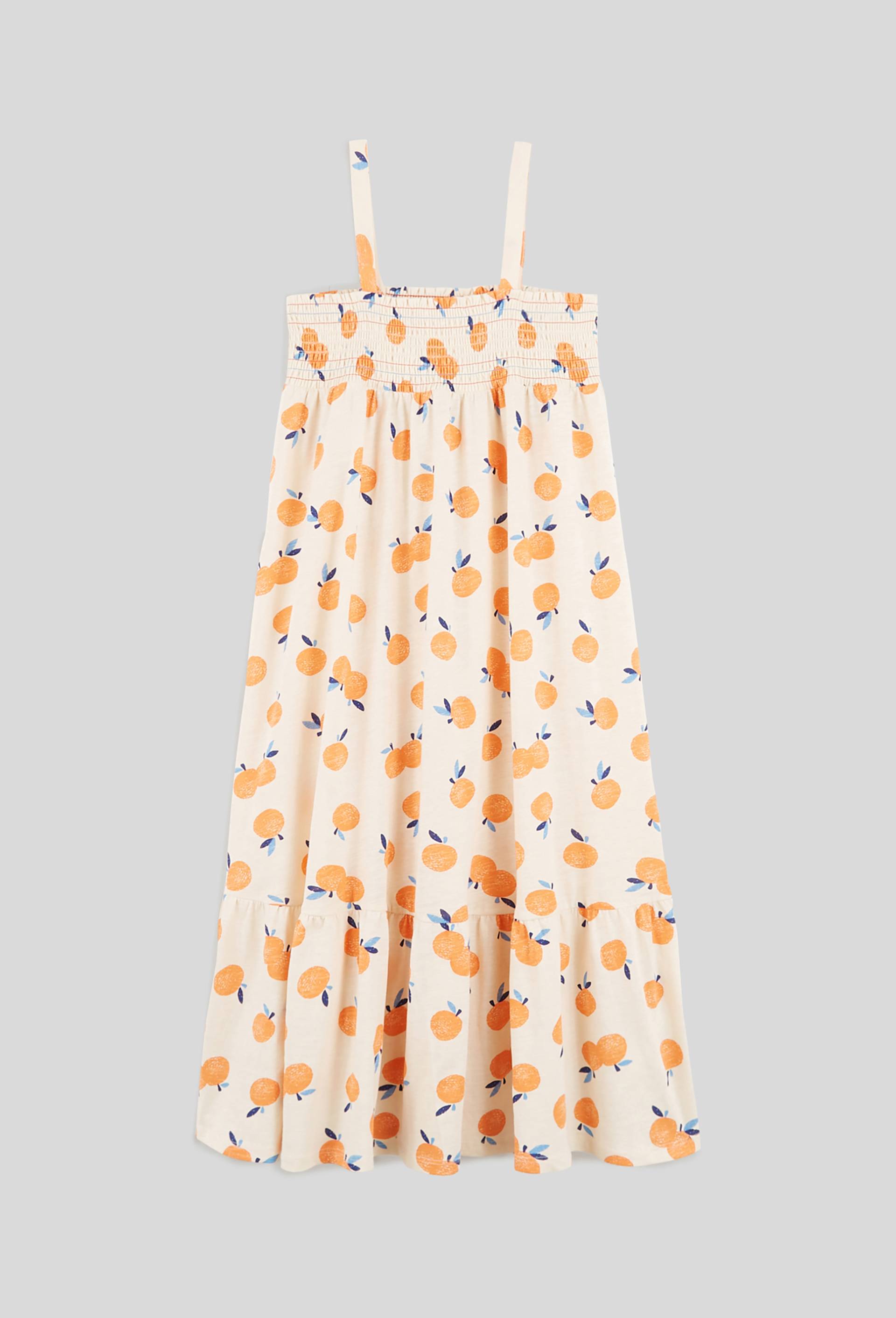 Robe imprimée jersey en coton BIO, Beige clair, large image number 1.0
