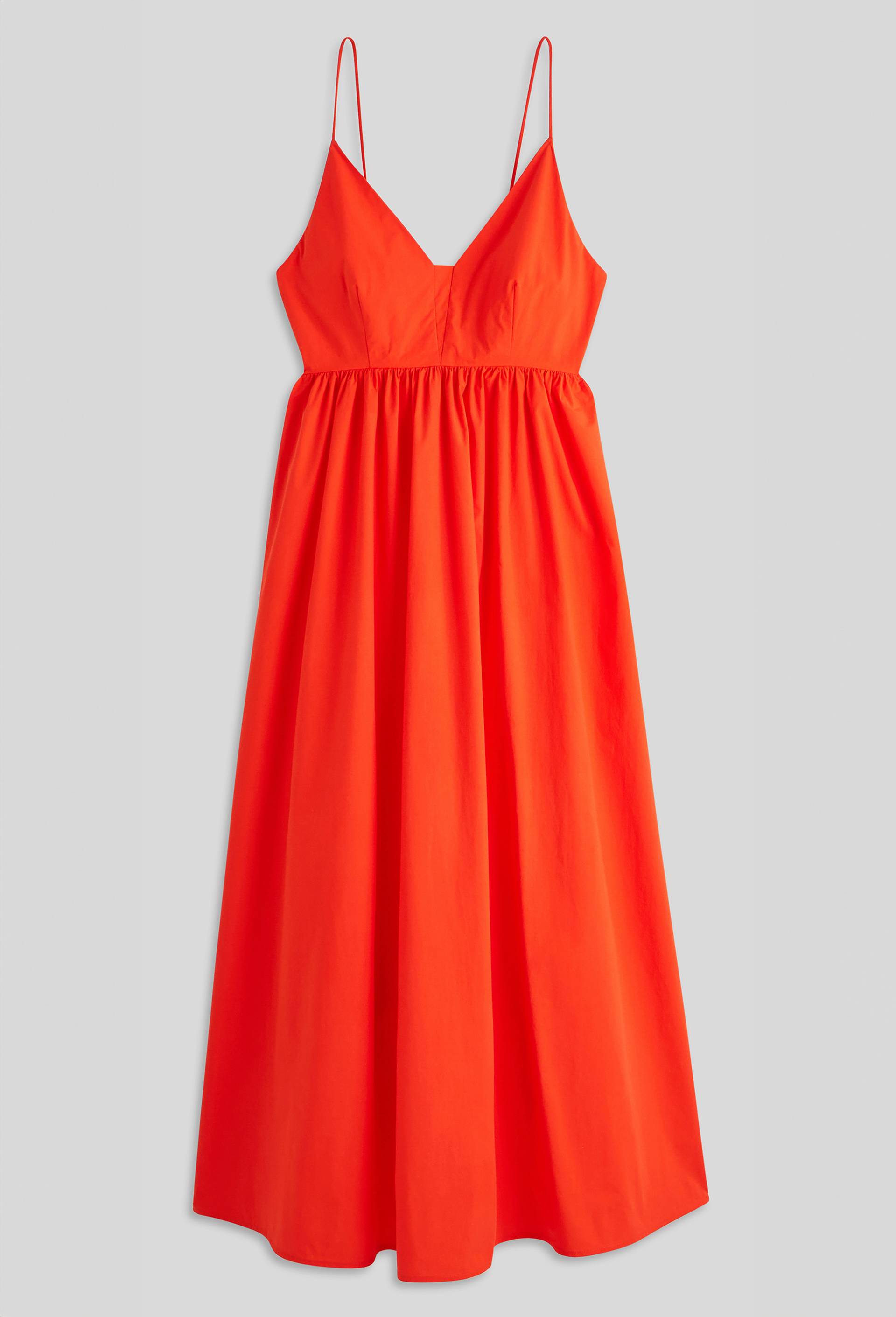 Robe longue &agrave; lacets en coton BIO, Orange, large image number 2